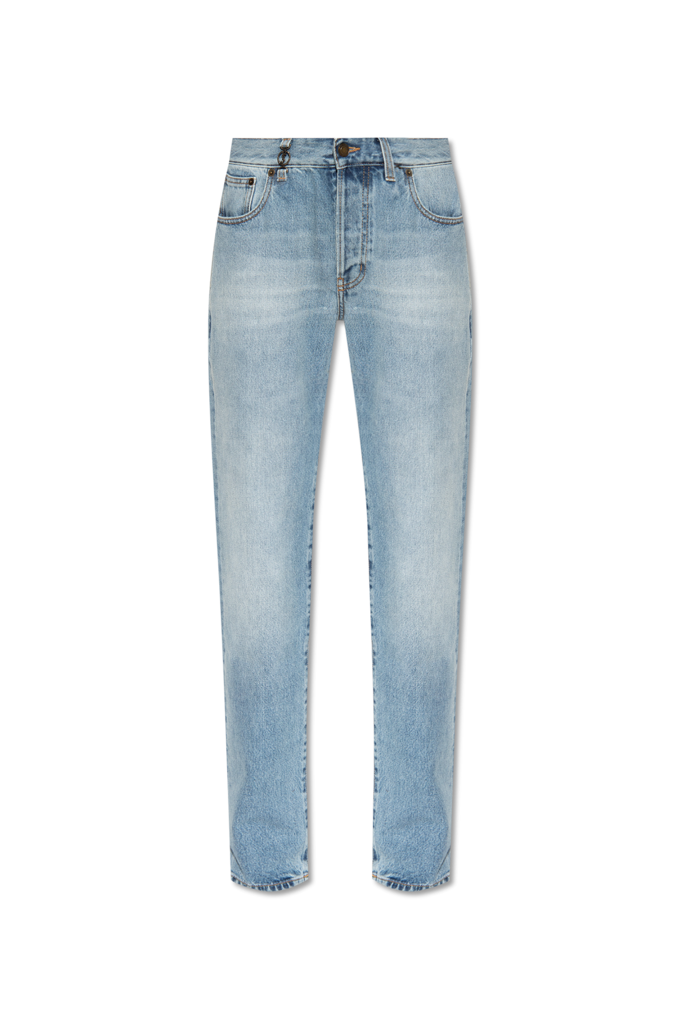 Saint Laurent Jeansy Z Lekko Zwężanymi Nogawkami, Kobiety, Niebieski