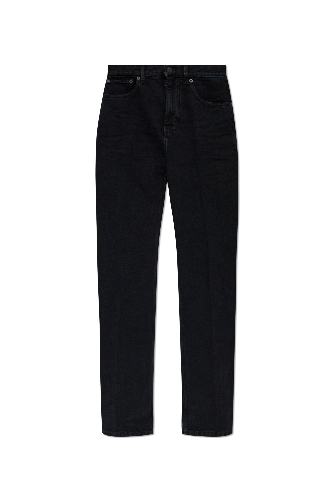 Saint Laurent Jeans Z Lekko Zwężanymi Nogawkami, Kobiety, Czarny