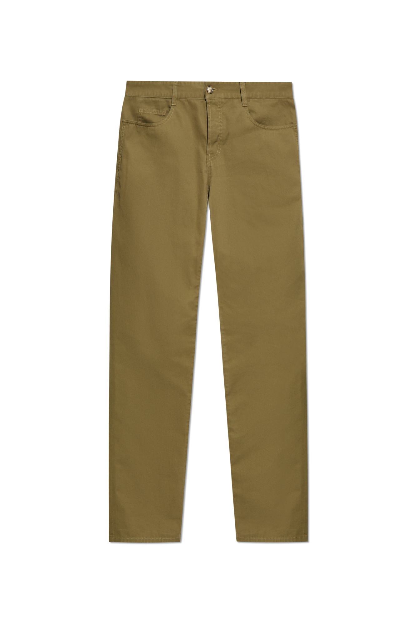 Saint Laurent Bawełniane Spodnie, Mężczyźni, Zielony