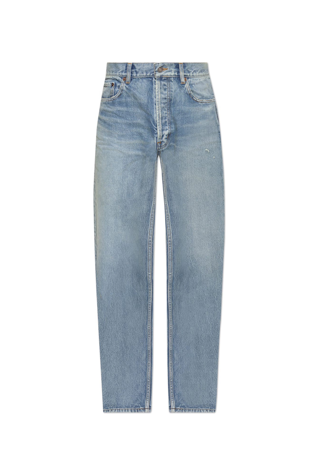 Saint Laurent Jeansy Z Efektem `vintage`, Mężczyźni, Niebieski