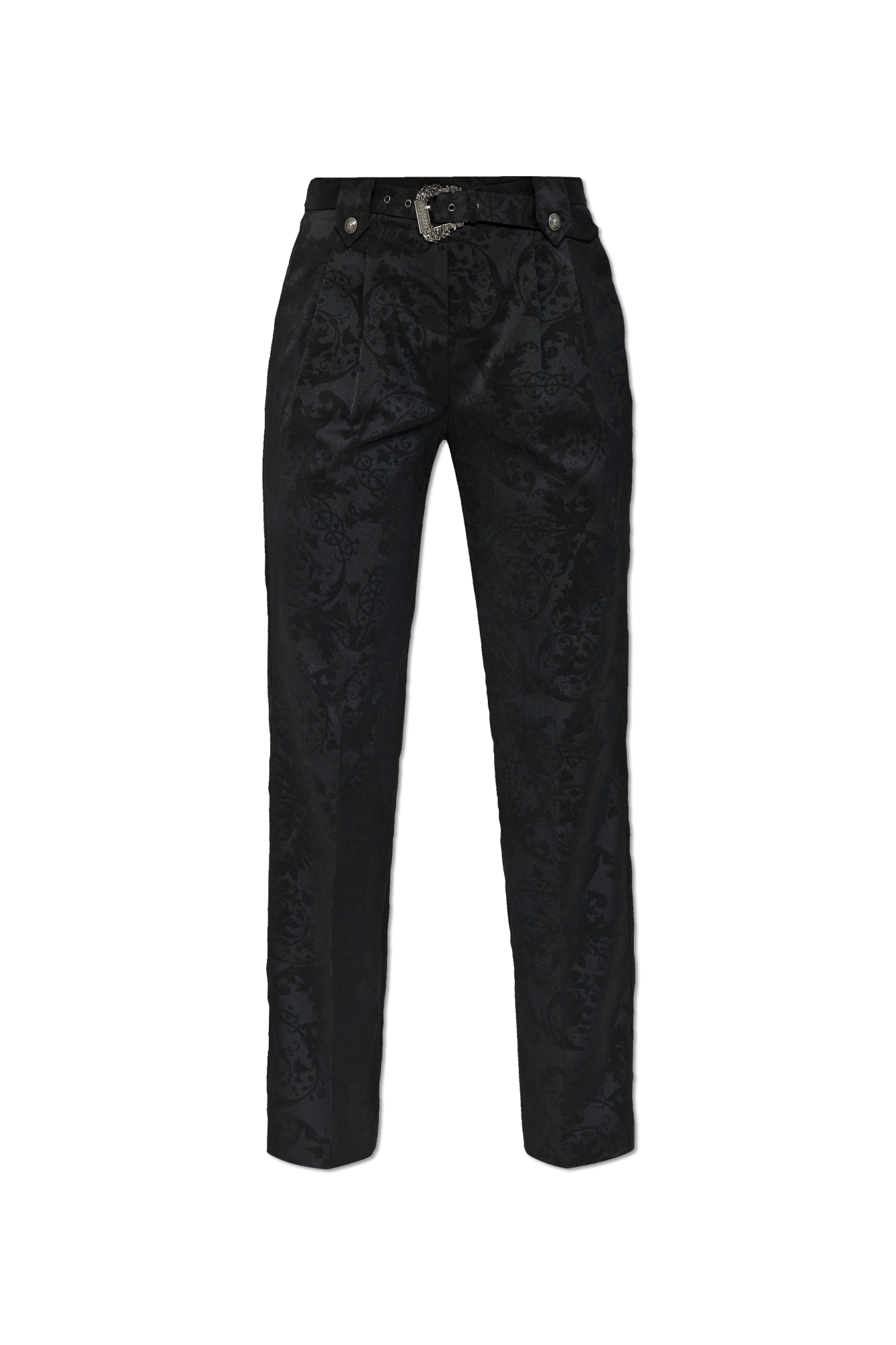 Versace Jeans Couture Spodnie Z Motywem `barocco`, Kobiety, Czarny