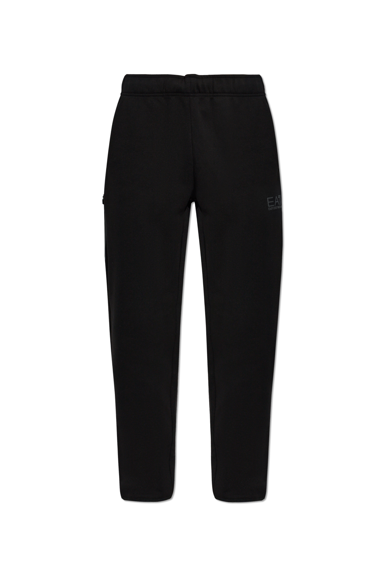EA7 Emporio Armani Spodnie Dresowe Z Nadrukowanym Logo, Mężczyźni, Czarny