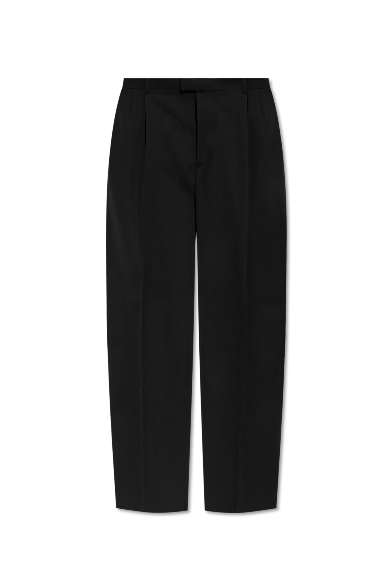 Bottega Veneta Wełniane Spodnie W Kant, Mężczyźni, Czarny