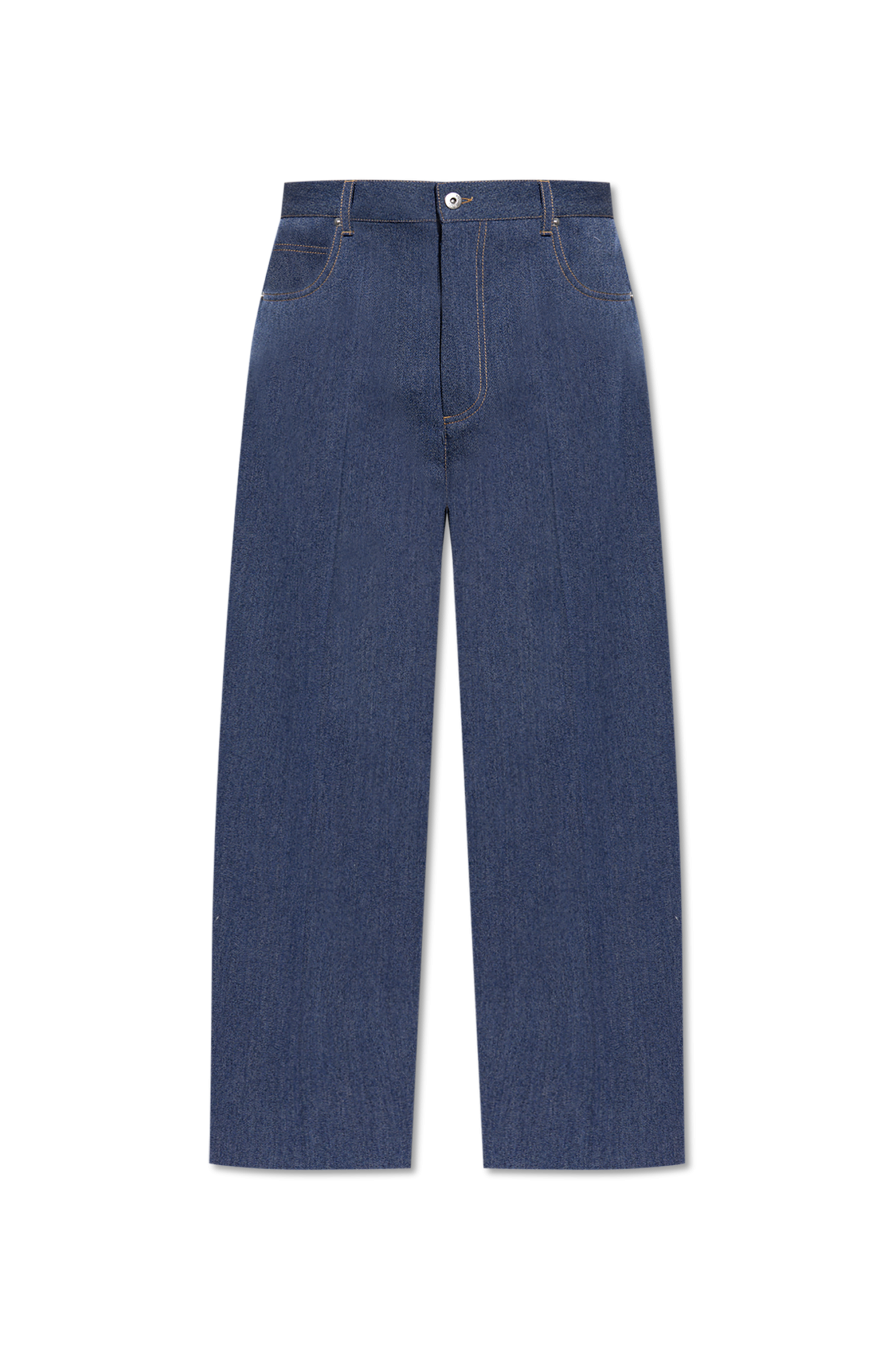 Bottega Veneta Jeansy Z Prostymi Nogawkami, Mężczyźni, Granatowy