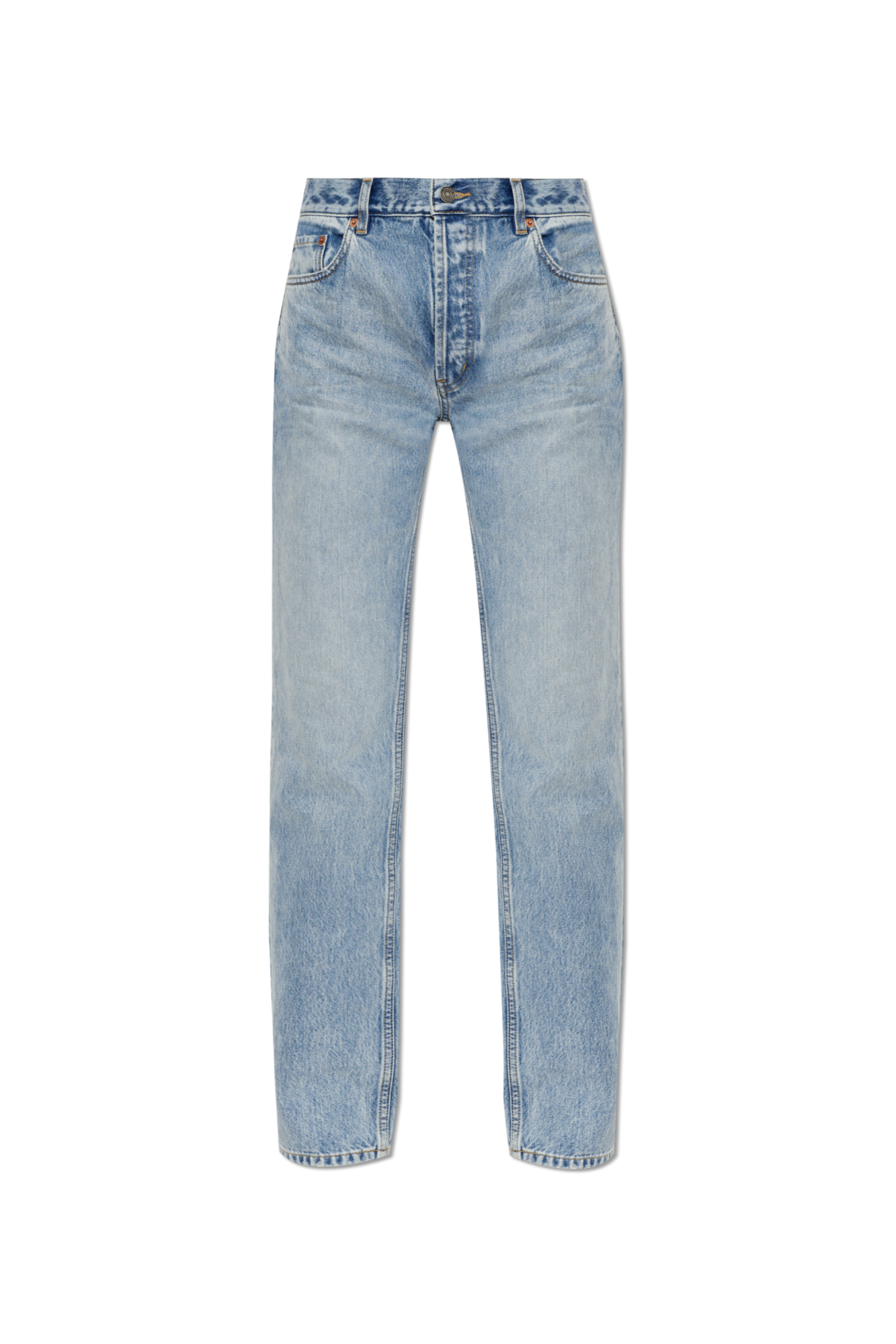 Saint Laurent Jeansy Ze Zwężanymi Nogawkami, Kobiety, Niebieski