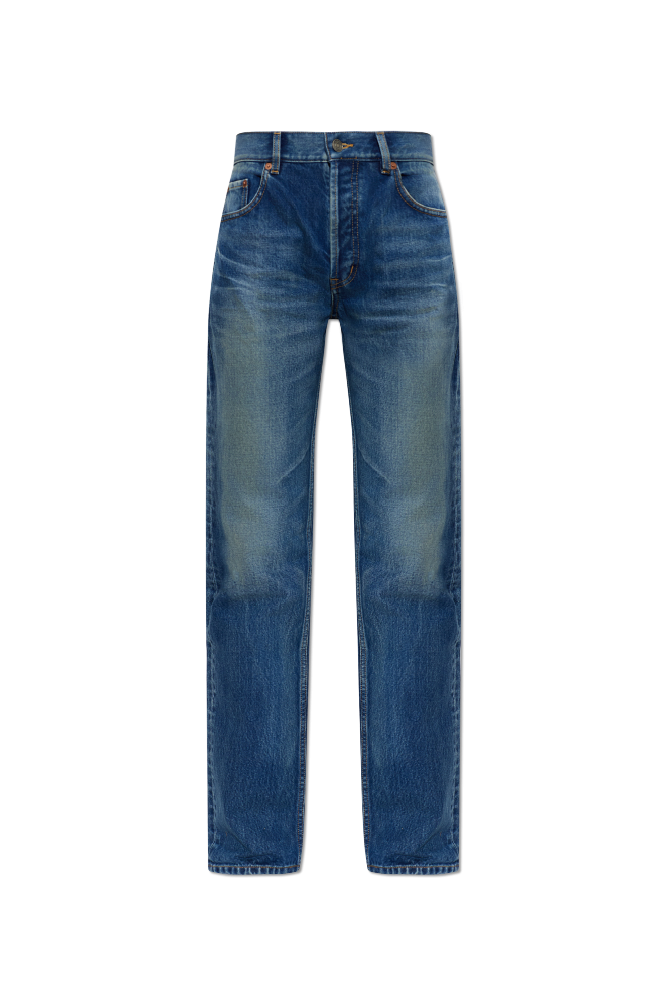 Saint Laurent Jeansy Z Logo, Kobiety, Granatowy