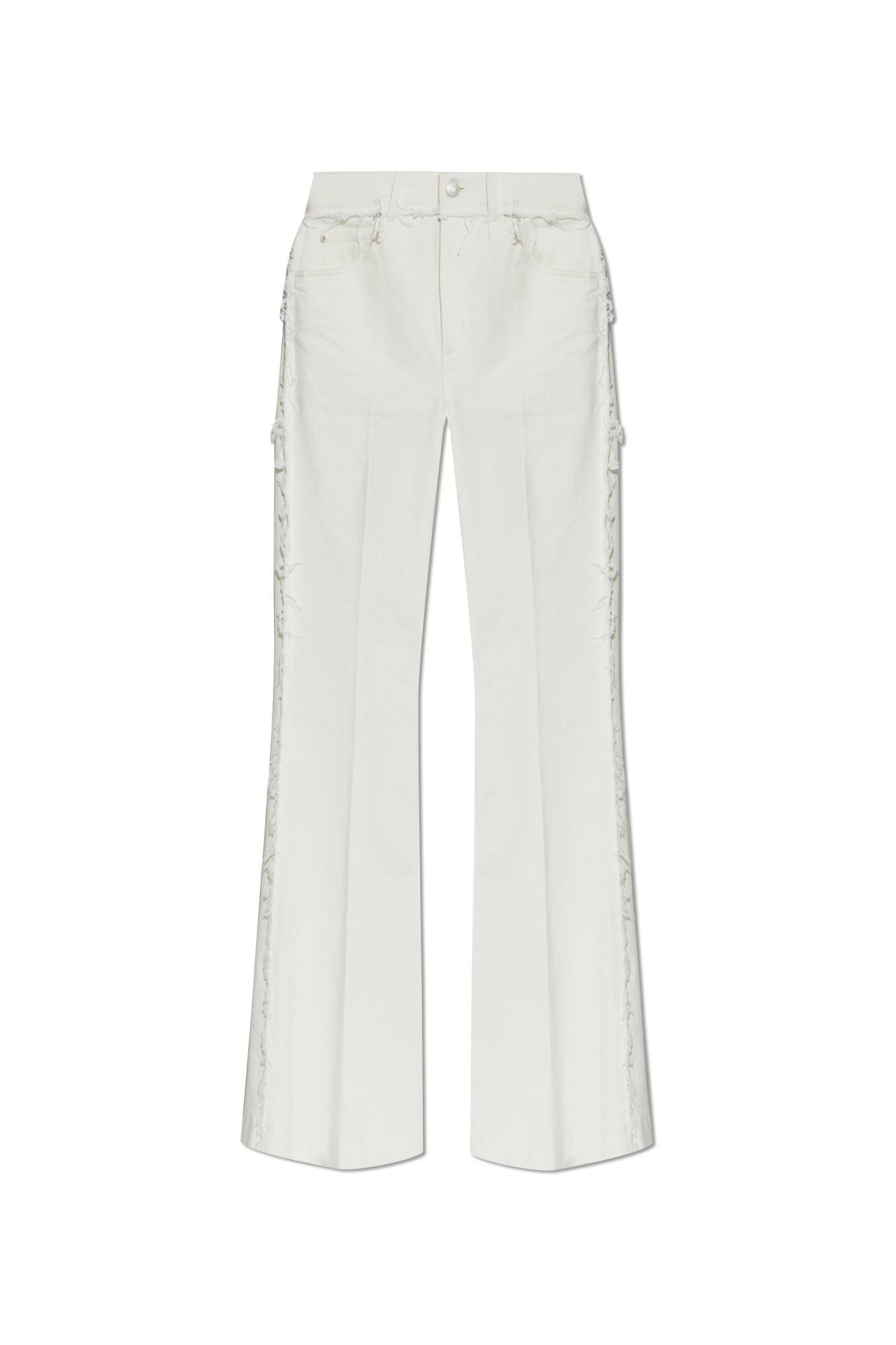 Alexander McQueen Jeansy Z Surowym Wykończeniem, Kobiety, Biały