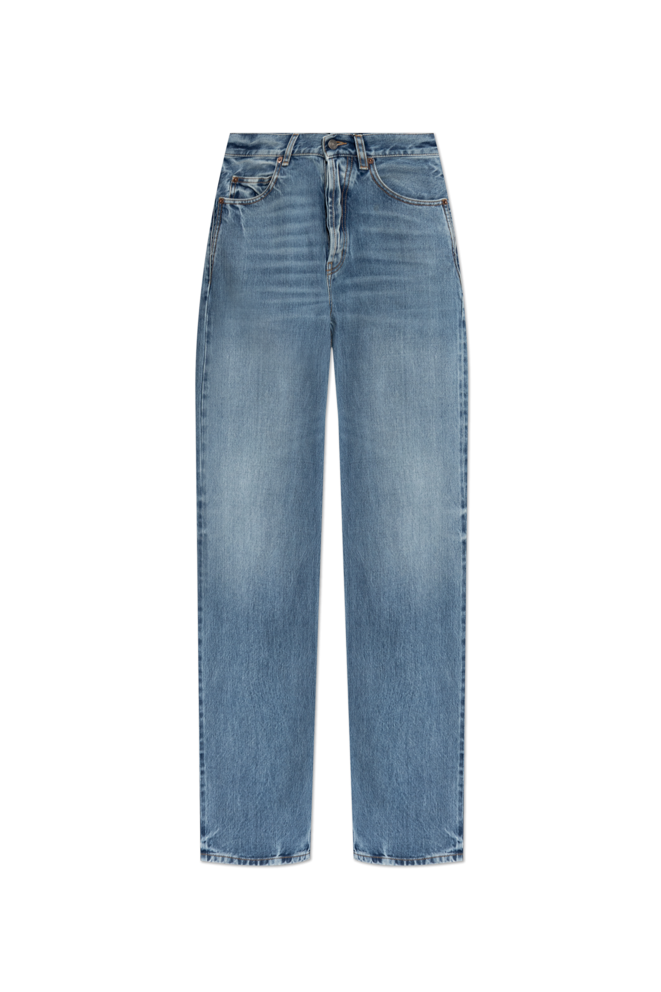 Saint Laurent Jeansy Z Wysokim Stanem, Kobiety, Niebieski