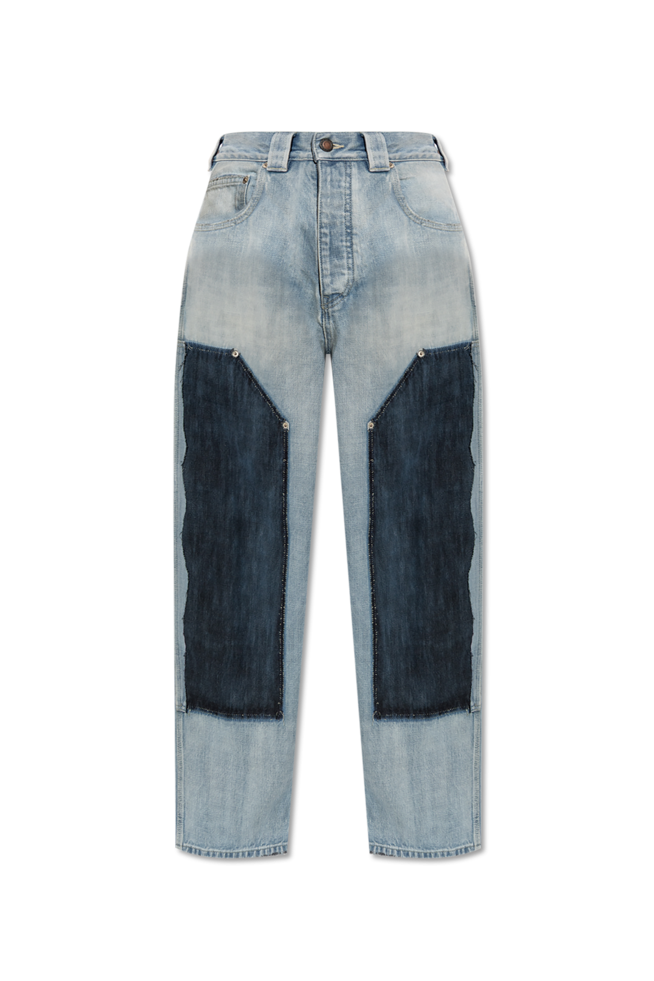 Balenciaga Jeansy Z Efektem `vintage`, Kobiety, Jasnoniebieski