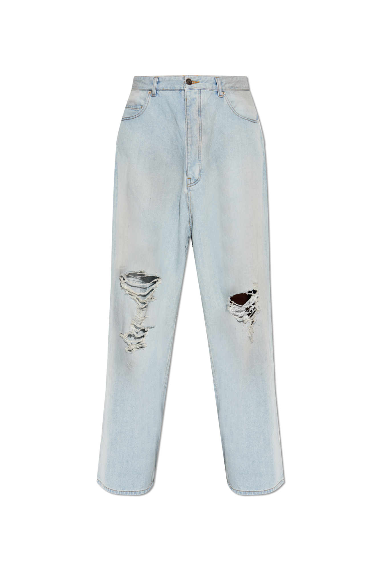Balenciaga Jeansy Z Efektem `vintage`, Mężczyźni, Jasnoniebieski
