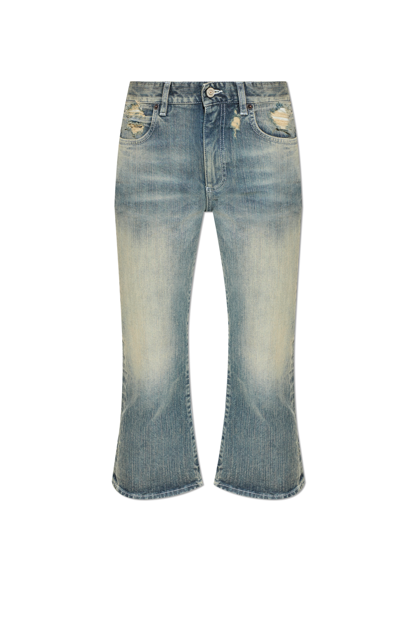 Balenciaga Jeansy Z Efektem `vintage`, Kobiety, Niebieski