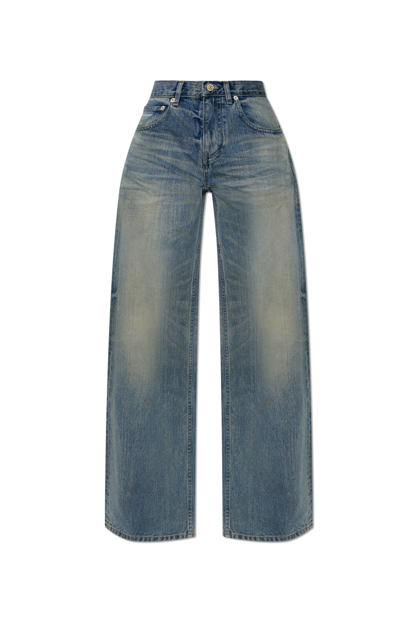 Balenciaga Jeansy Z Szerokimi Nogawkami, Kobiety, Niebieski