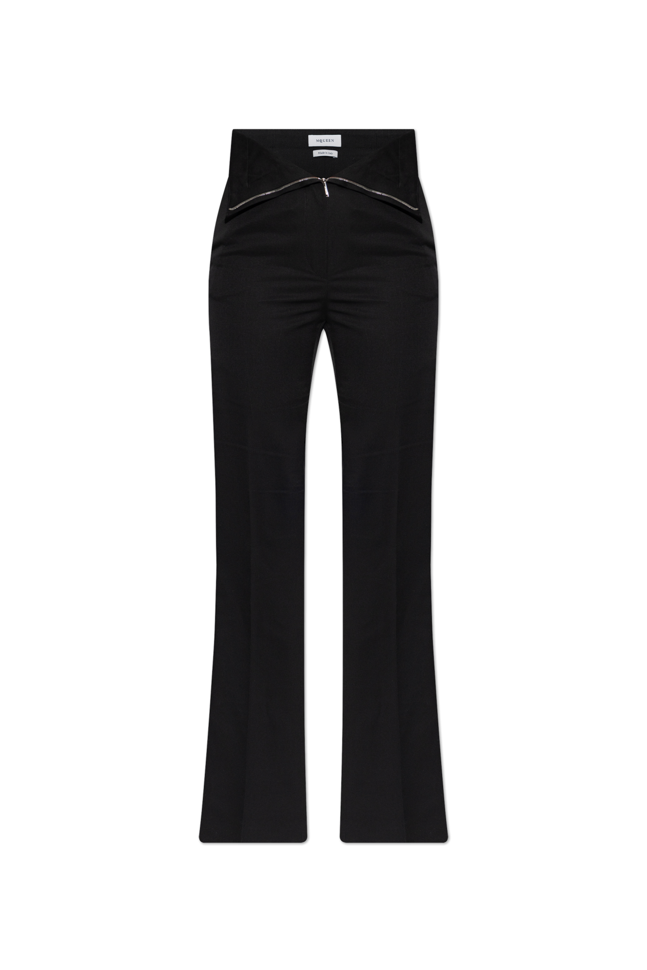 Alexander McQueen Spodnie Z Wysokim Stanem, Kobiety, Czarny