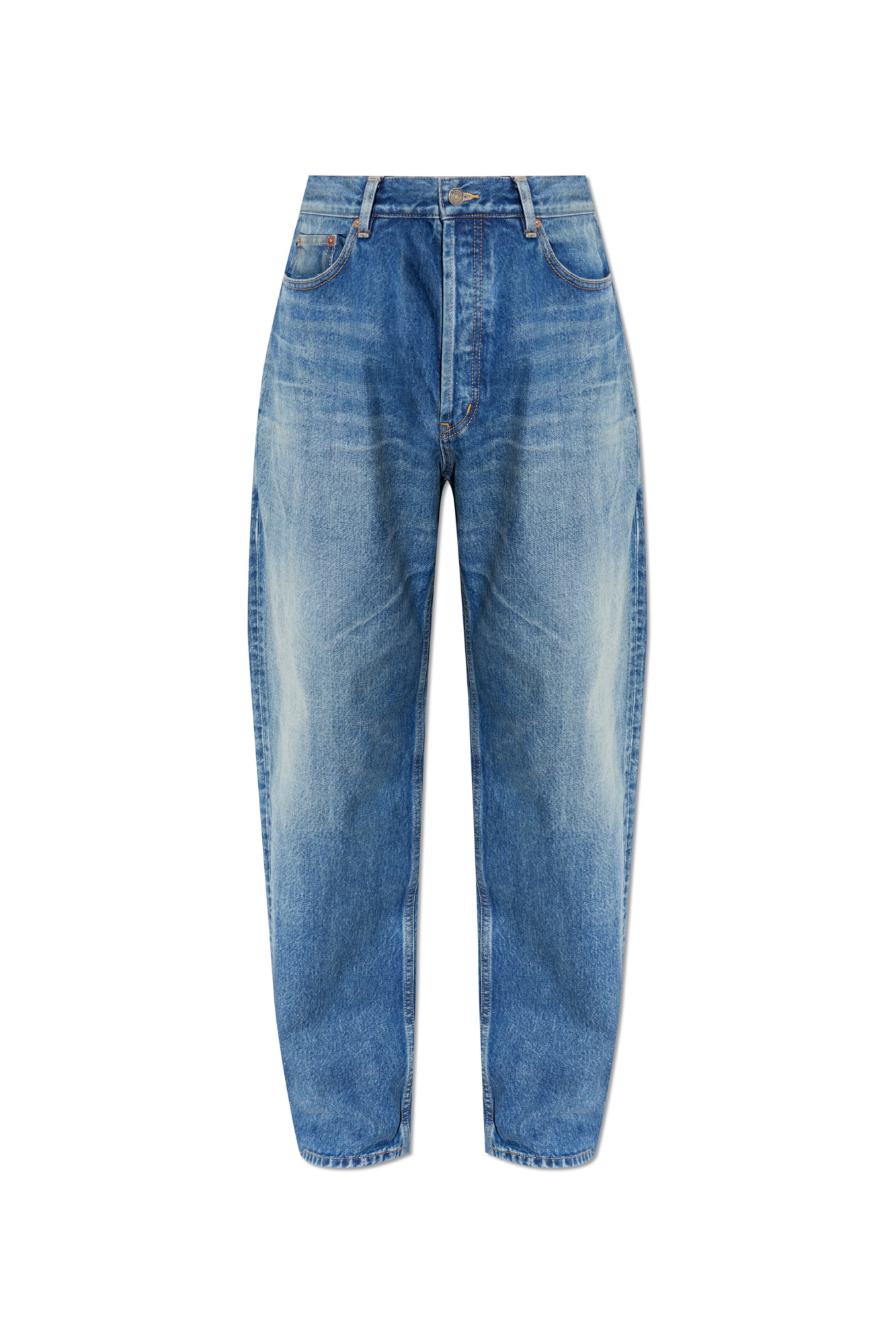 Saint Laurent Jeansy Z Logo, Mężczyźni, Granatowy