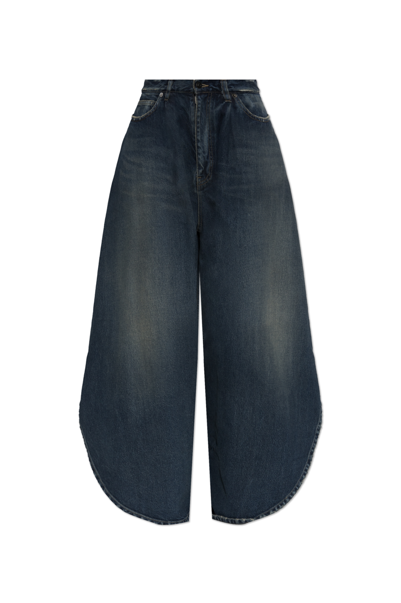 Balenciaga Jeansy Z Szerokimi Nogawkami, Kobiety, Granatowy