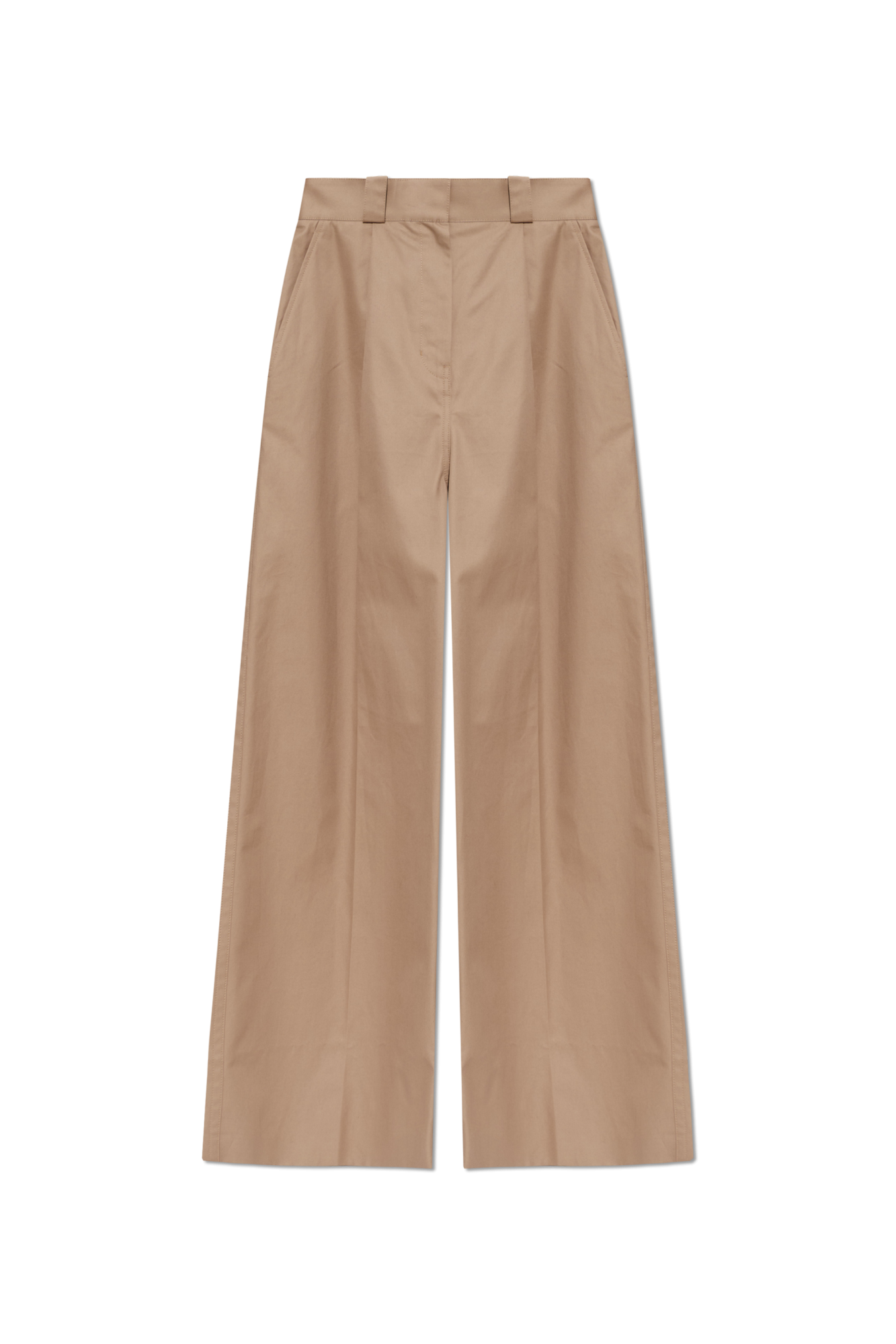 Balenciaga Spodnie Z Szerokimi Nogawkami, Kobiety, Beżowy