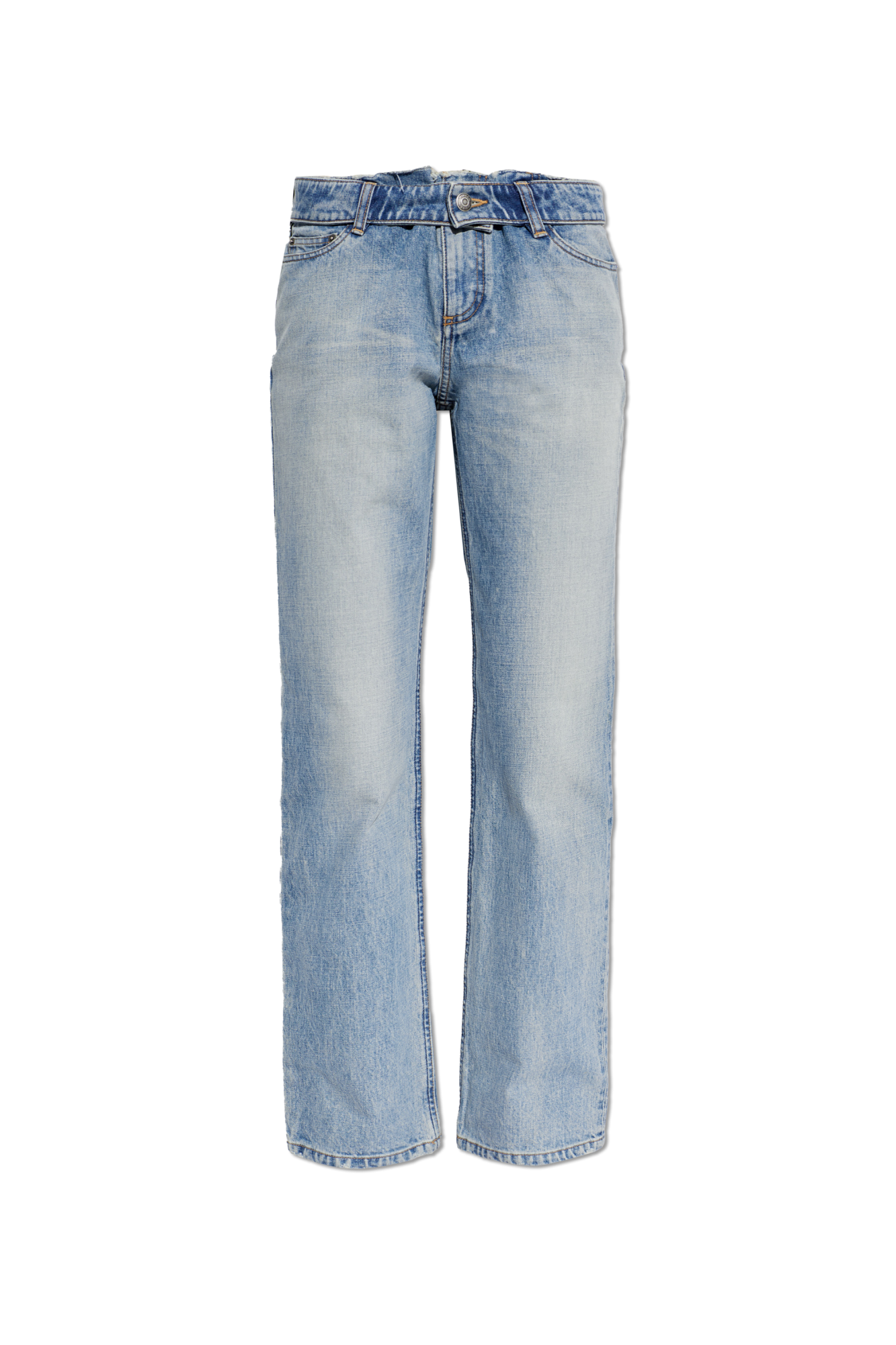 Alexander McQueen Jeansy Z Paskiem, Kobiety, Niebieski