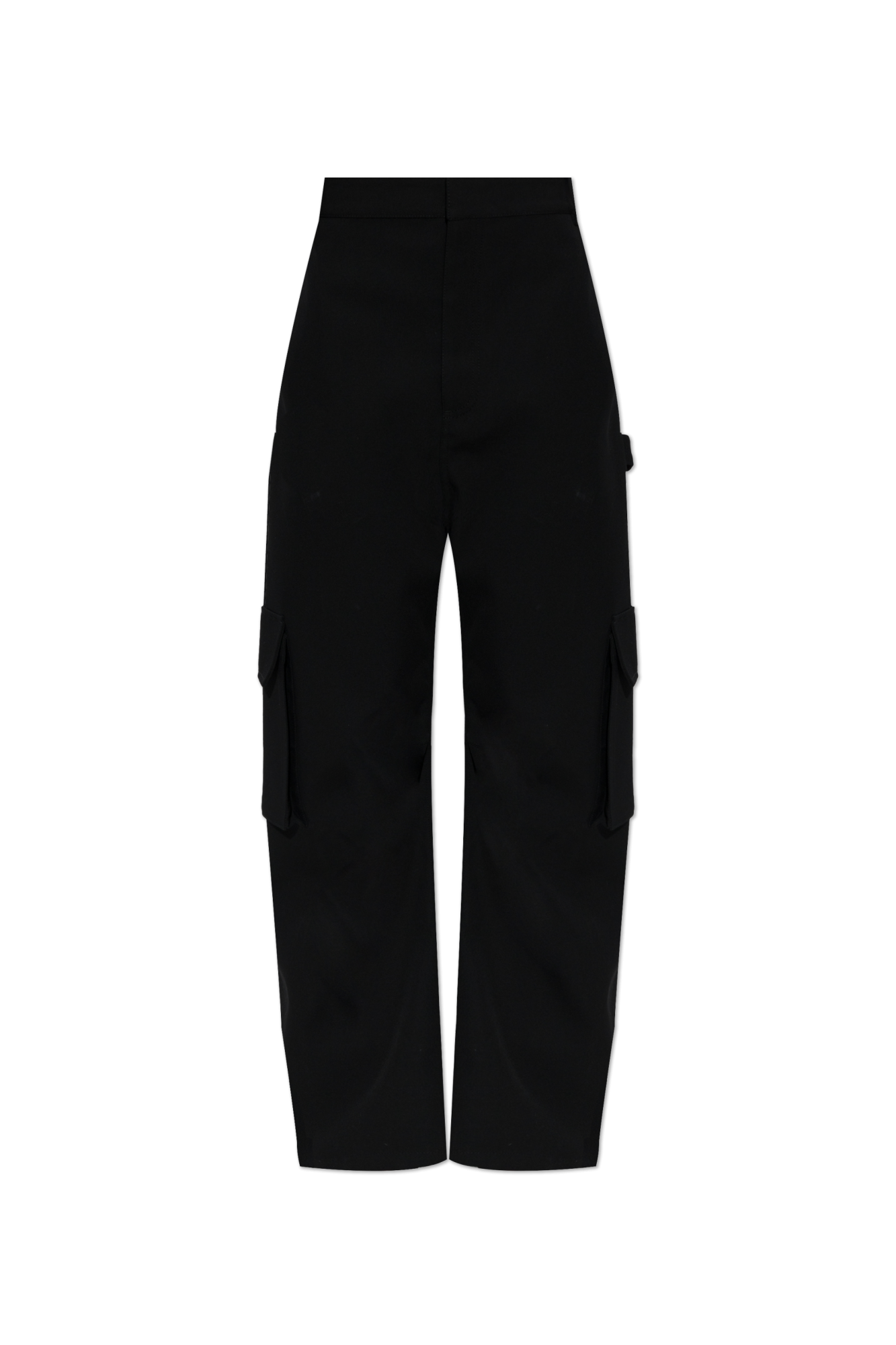 Balenciaga Wełniane Spodnie, Kobiety, Czarny
