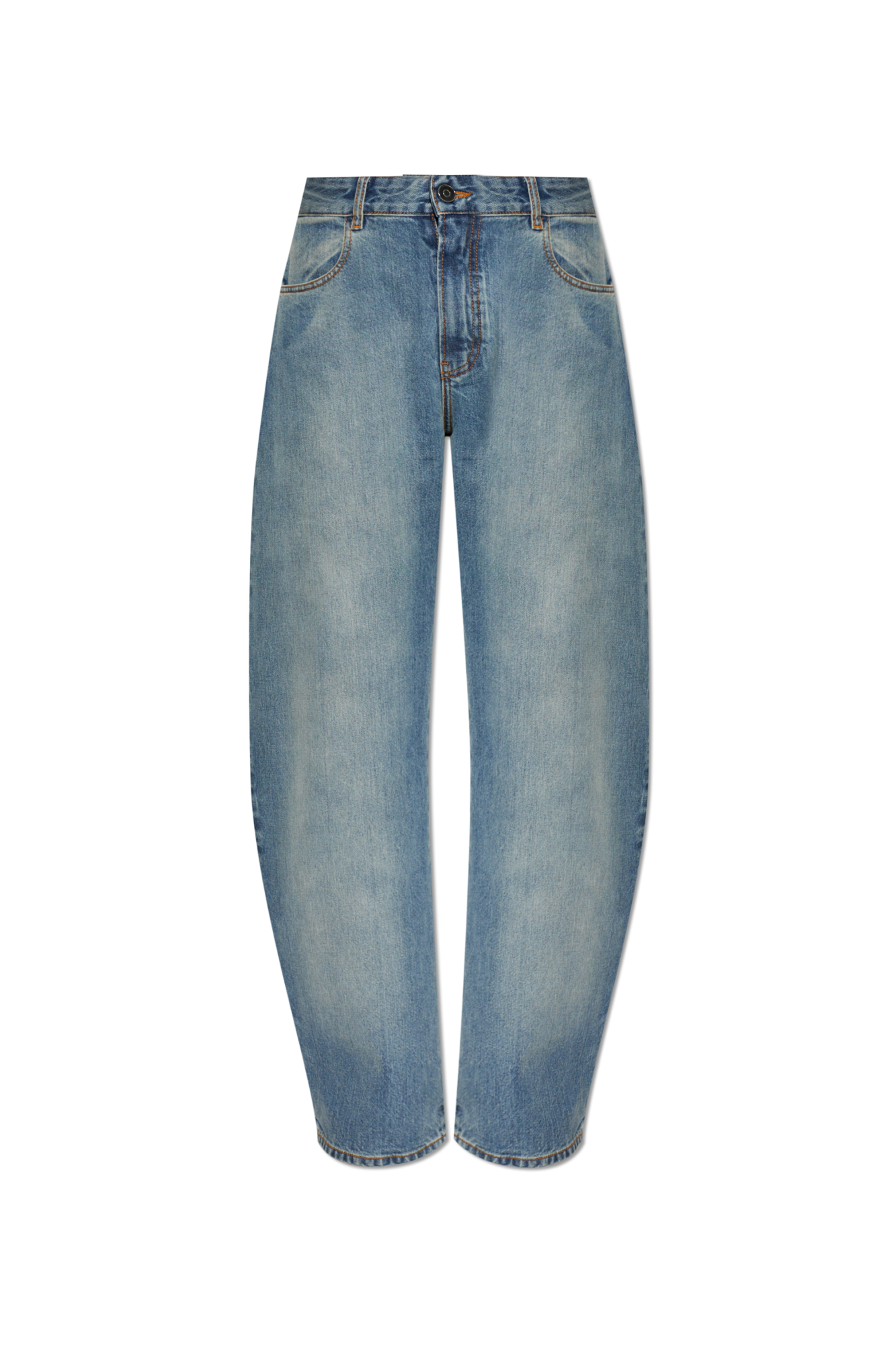 Alaïa Jeansy Z Zaokrąglonymi Nogawkami, Kobiety, Niebieski