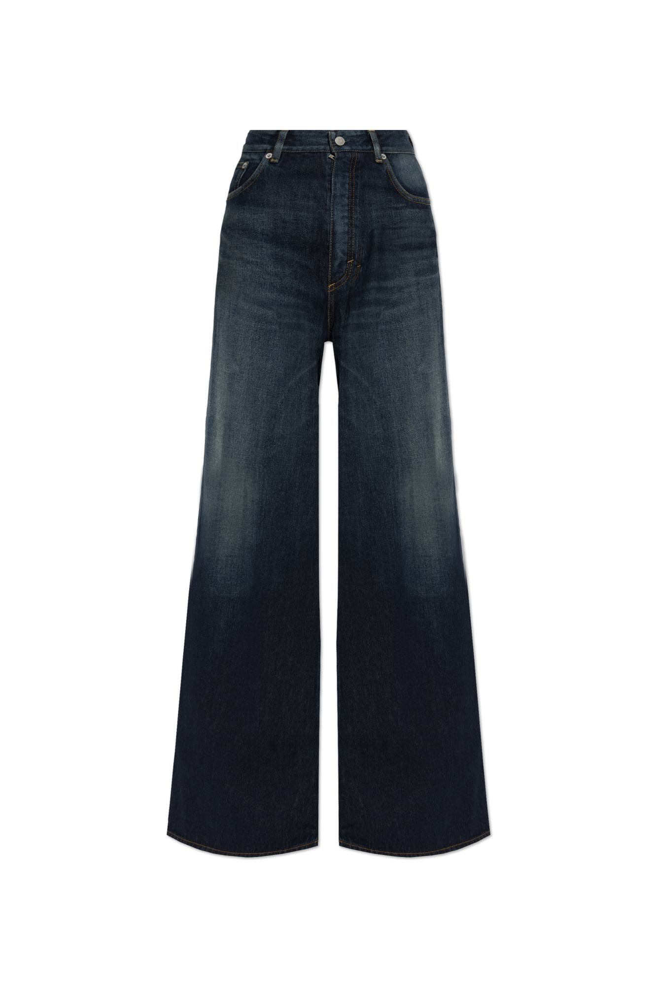 Alaïa Jeansy Z Szerokimi Nogawkami, Kobiety, Granatowy