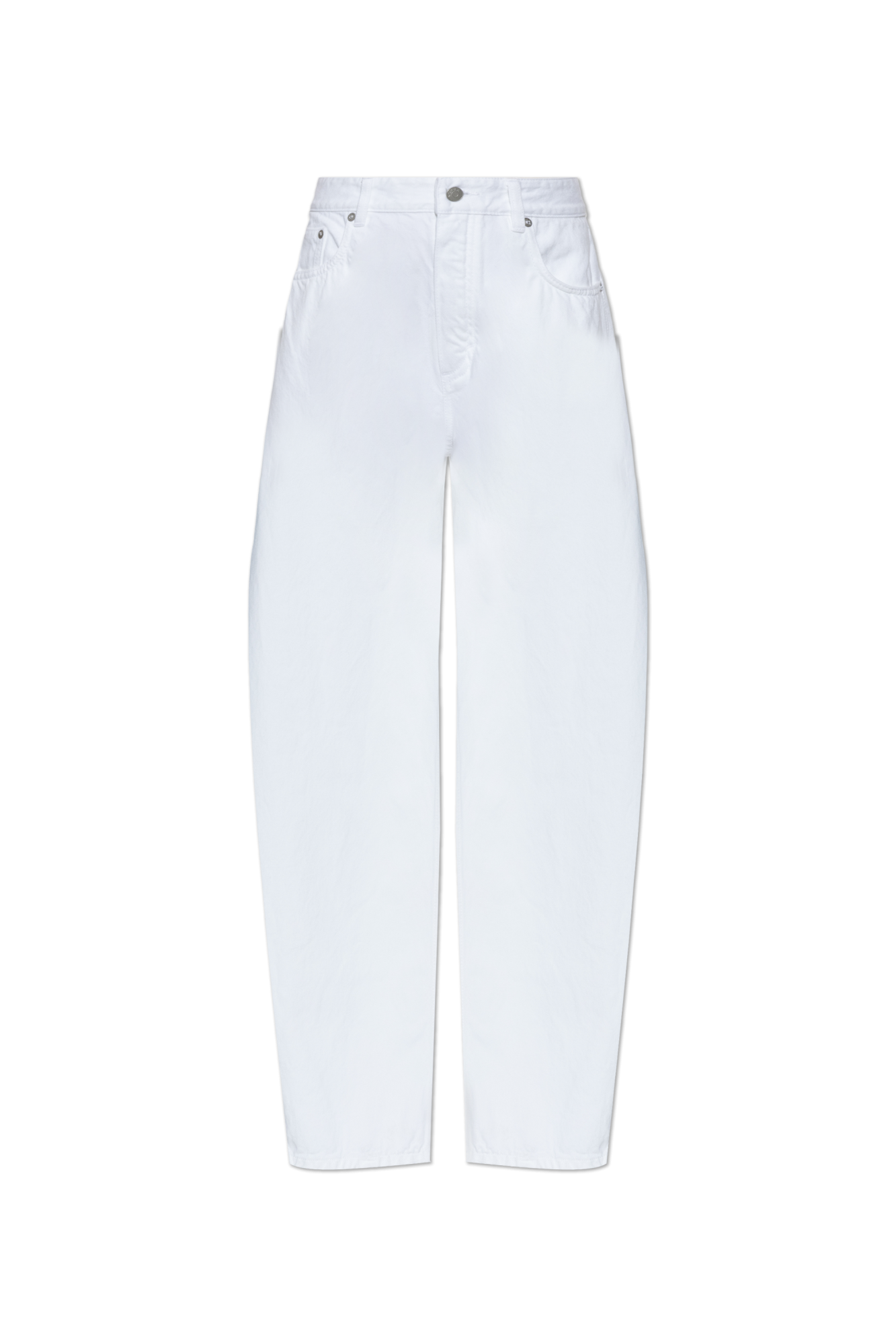 Alaïa Jeansy Z Wysokim Stanem, Kobiety, Biały