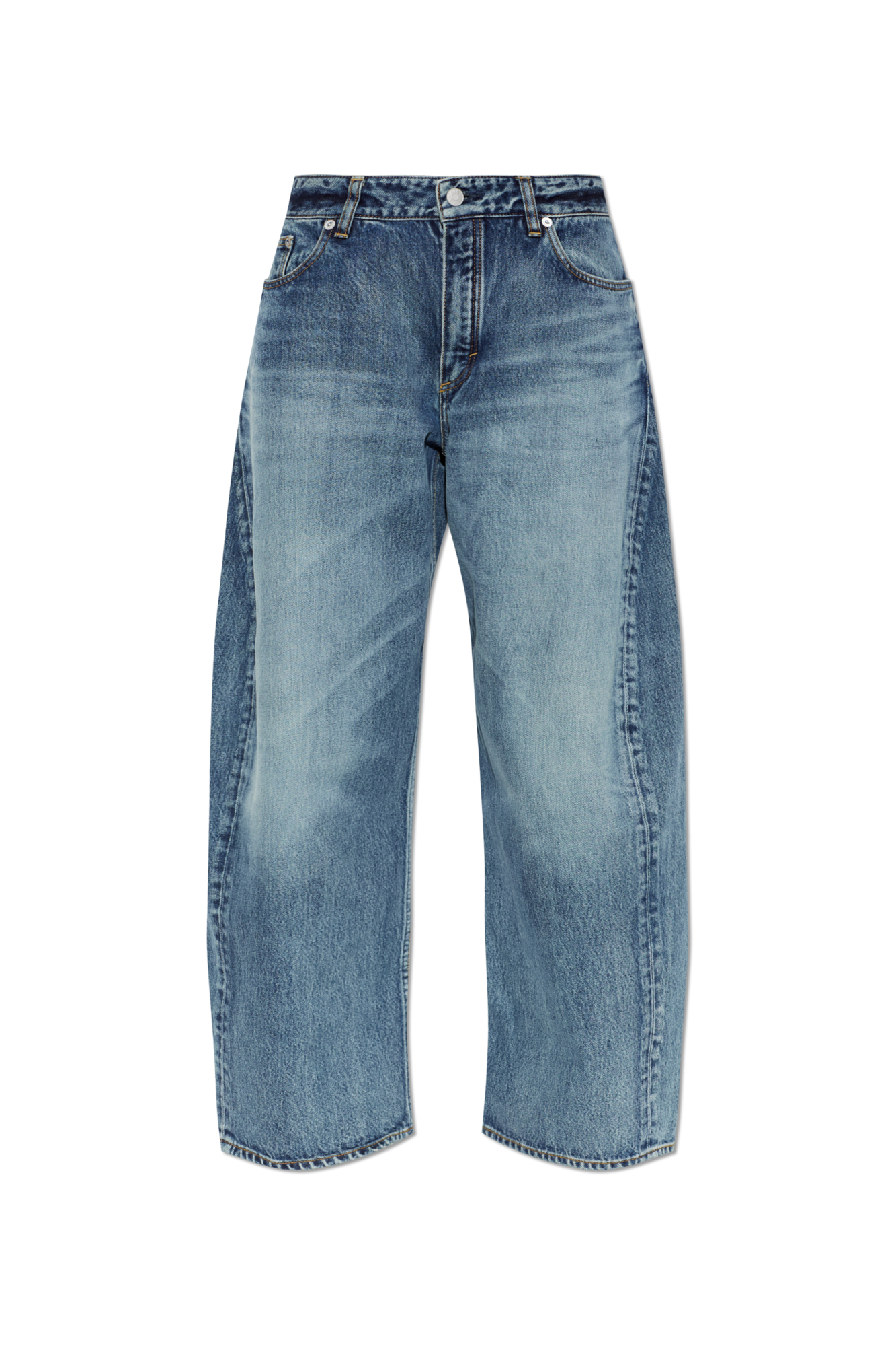 Alaïa Jeansy Z Szerokimi Nogawkami, Kobiety, Granatowy