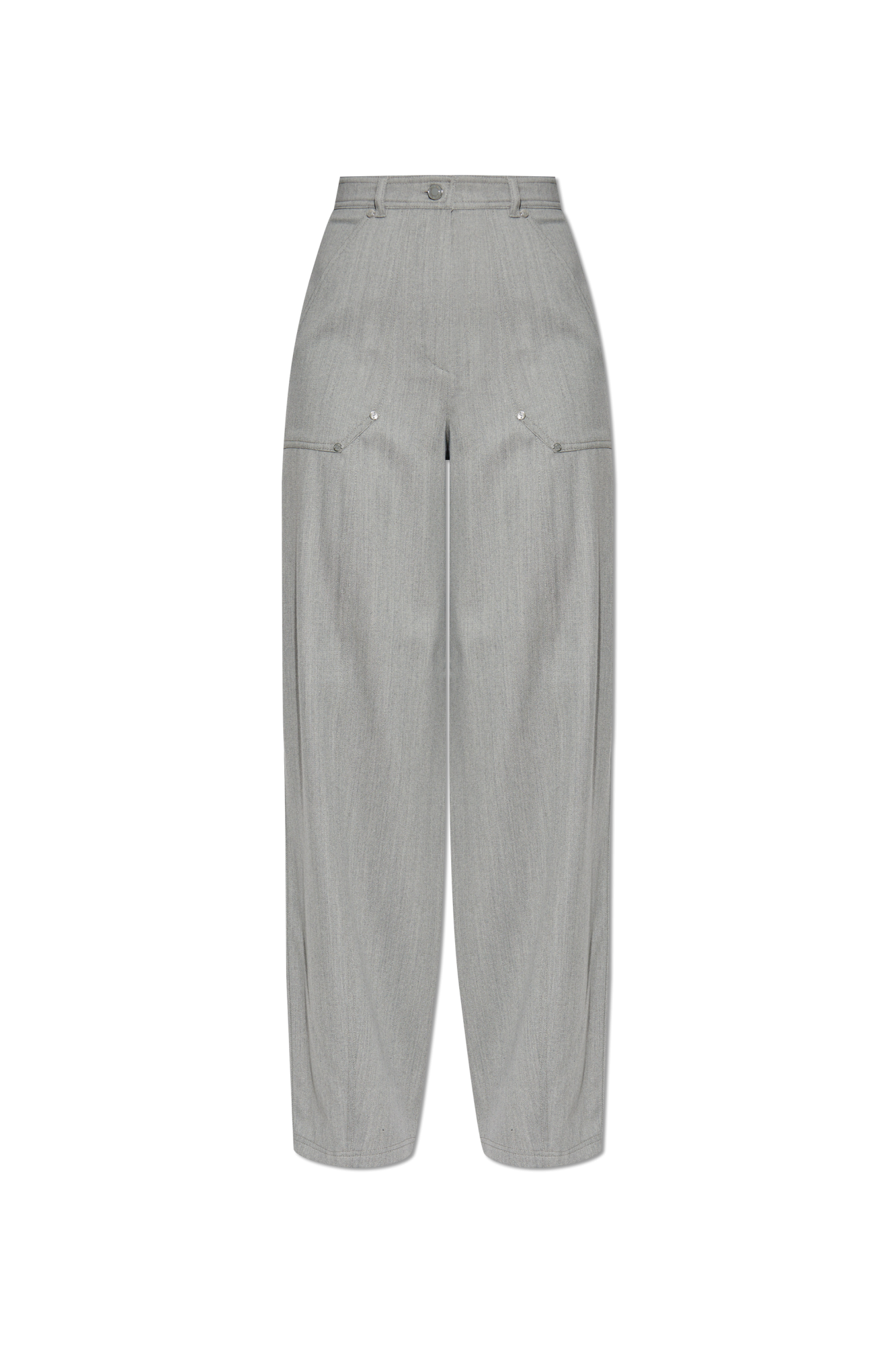 Max Mara Spodnie W Kant `Abetaia`, Kobiety, Szary