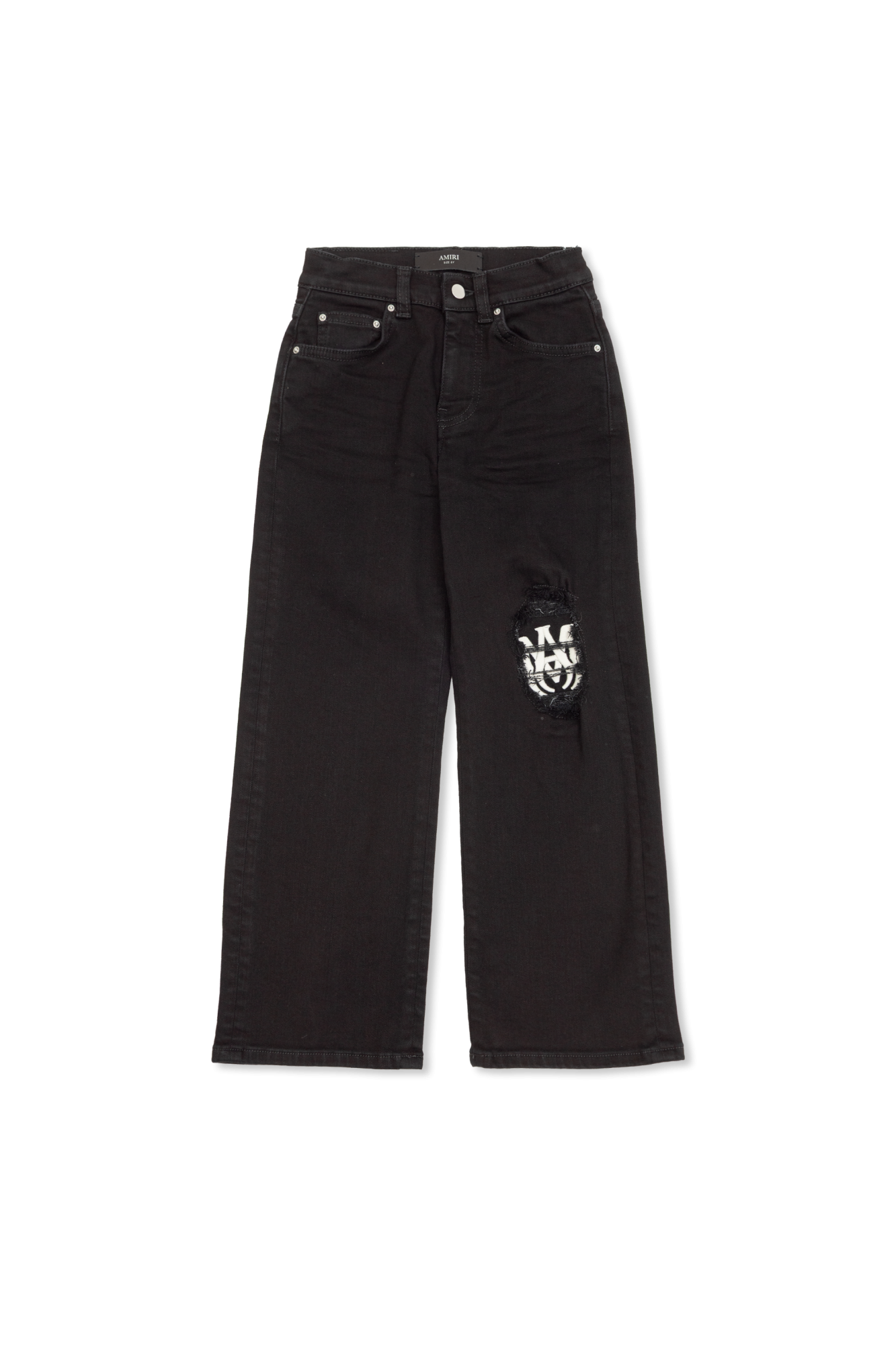 Amiri Kids Jeansy Z Logo, Unisex, Czarny