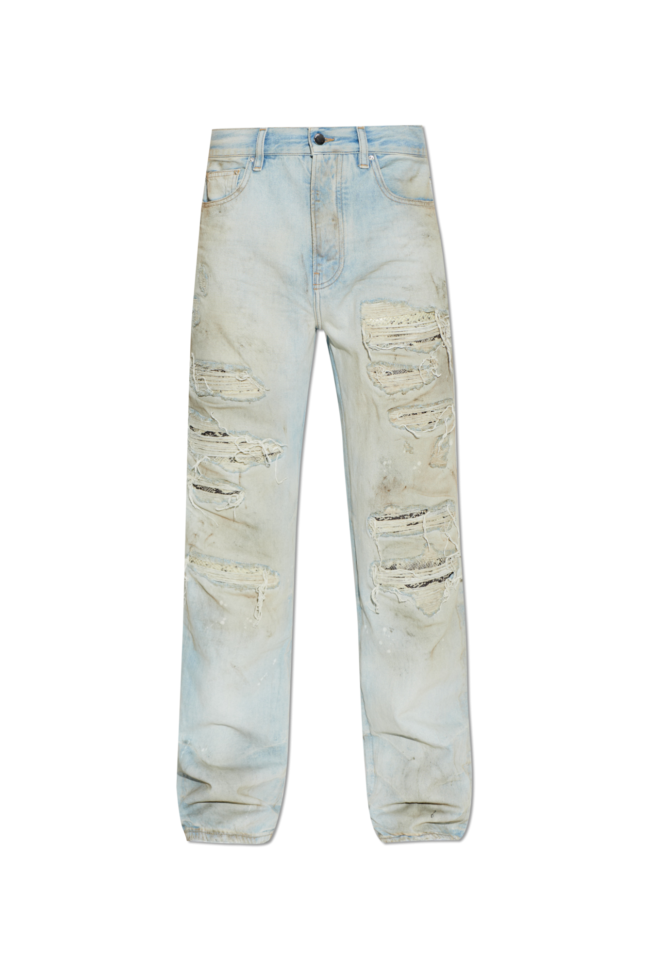 Amiri Jeansy Z Efektem ‘vintage’, Mężczyźni, Niebieski