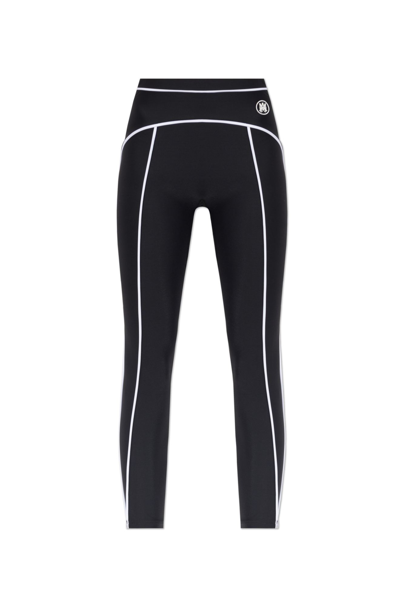 Amiri Legginsy Z Logo, Kobiety, Czarny