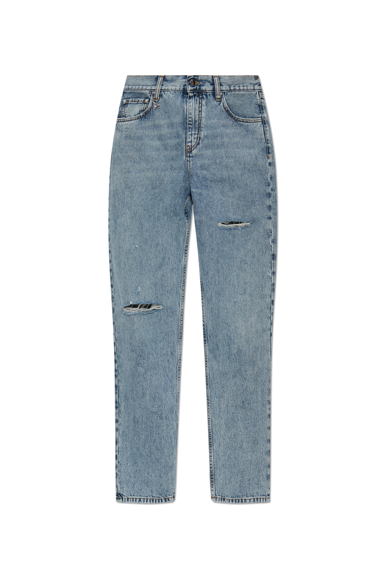 Amiri Jeansy Z Przetarciami, Kobiety, Niebieski