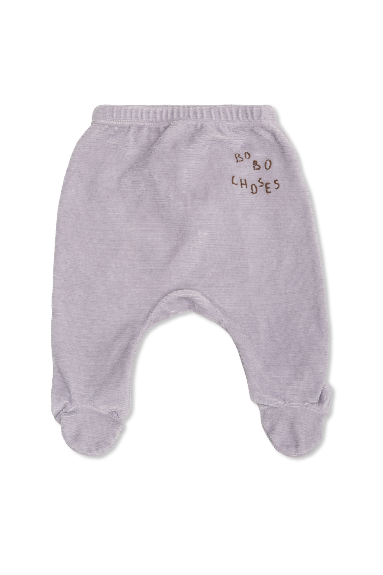 Bobo Choses Bawełniane Spodnie Z Wyszytym Logo, Unisex, Fioletowy