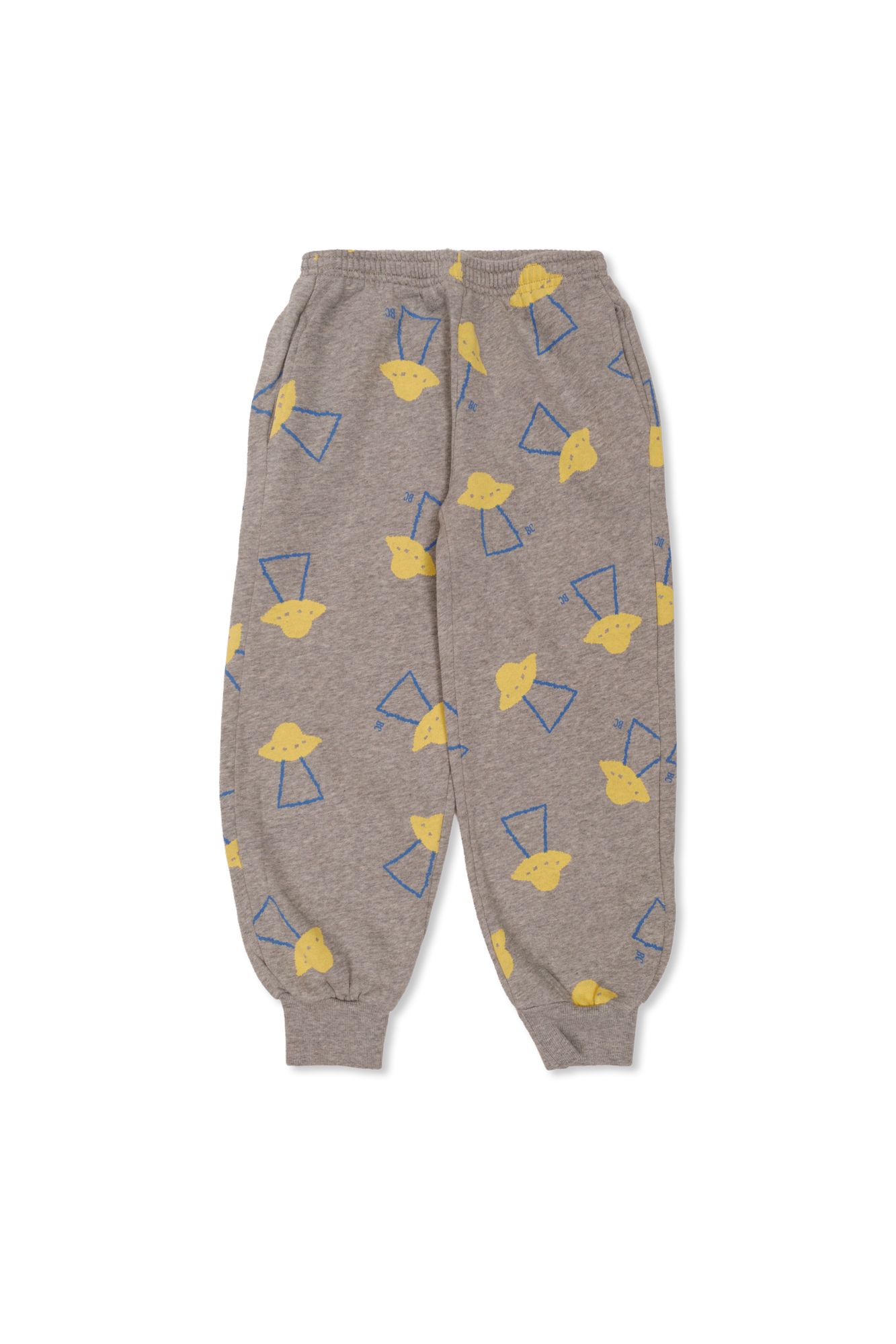 Bobo Choses Bawełniane Spodnie Ze W Zorem, Unisex, Szary