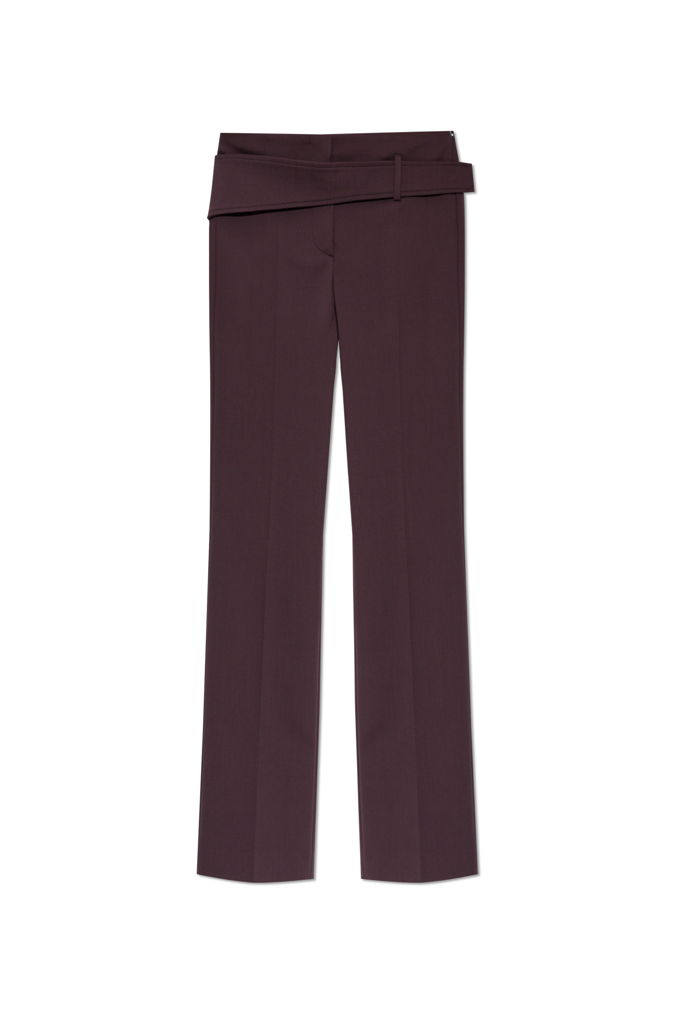 Sportmax Spodnie W Kant `Banda`, Kobiety, Bordo
