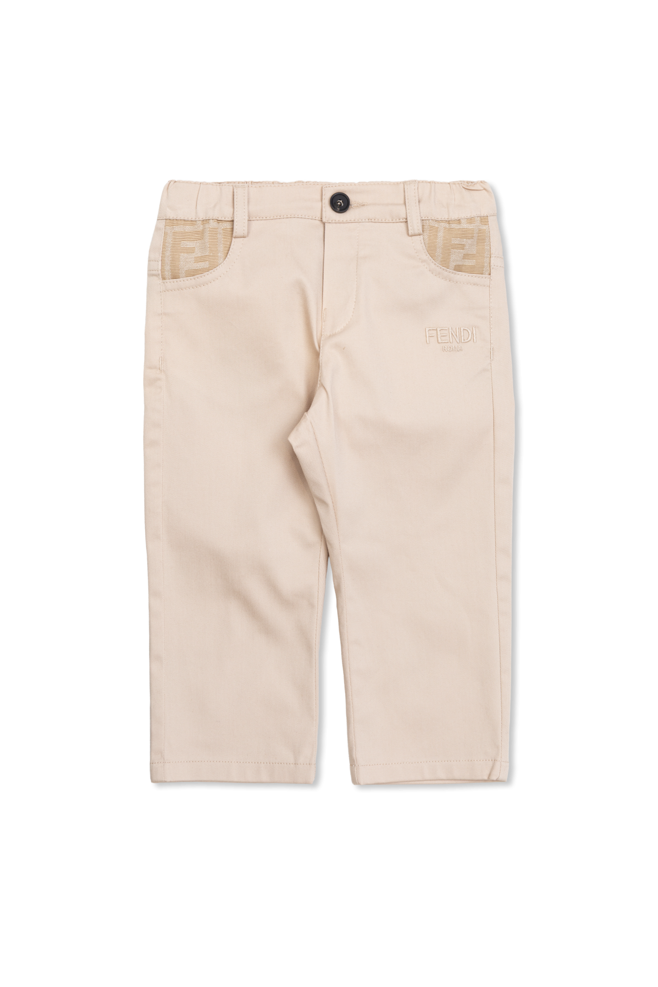 Fendi Kids Spodnie Z Logo, Unisex, Różowy