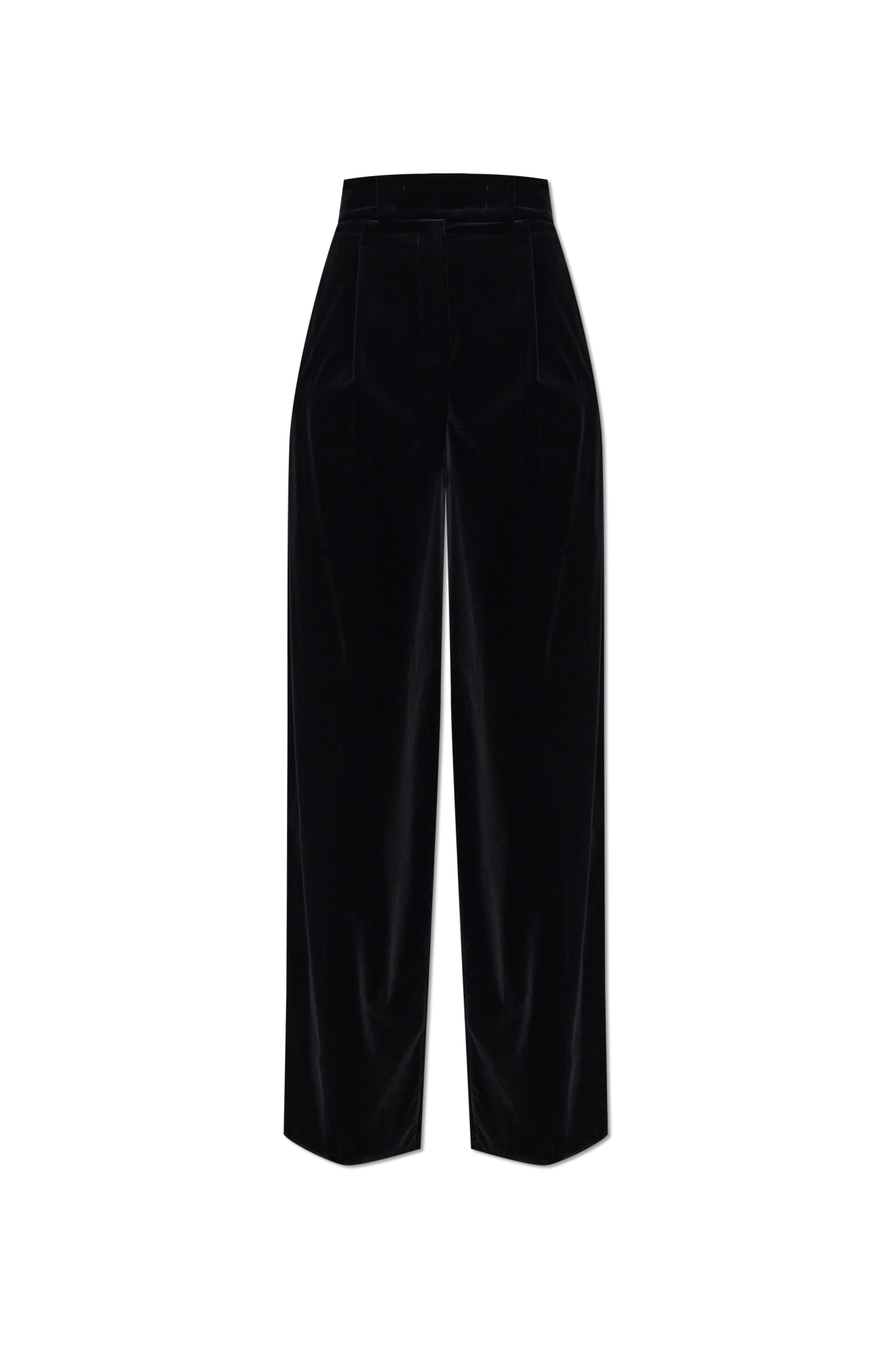 Max Mara Aksamitne Spodnie `Bratto`, Kobiety, Czarny