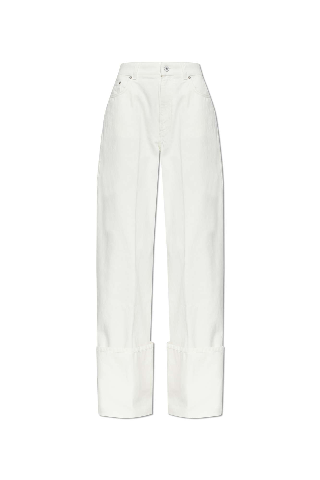 Givenchy Jeansy Z Szerokimi Nogawkami, Kobiety, Kremowy