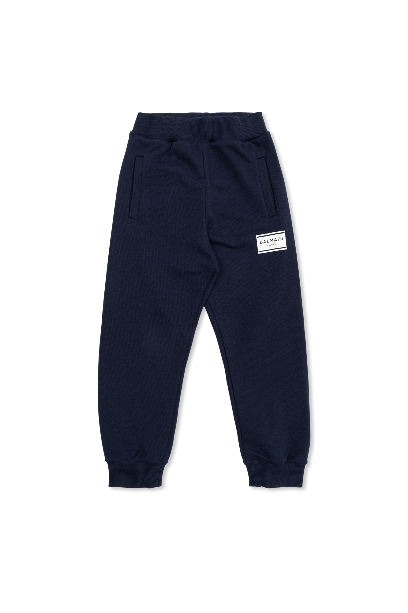 Balmain Kids Spodnie Dresowe Z Logo, Unisex, Granatowy