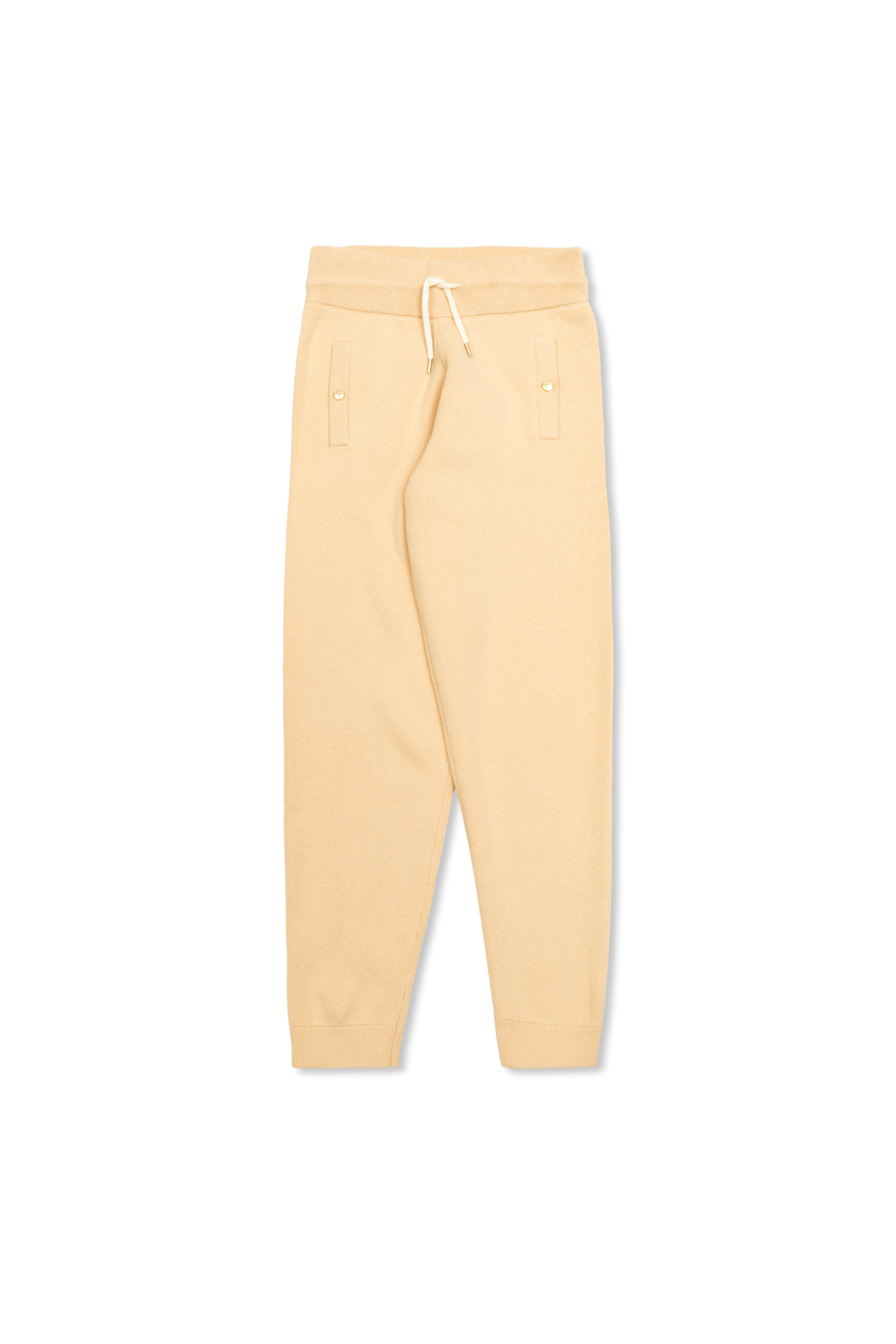 Chloé Kids Spodnie Z Logo, Unisex, Beżowy