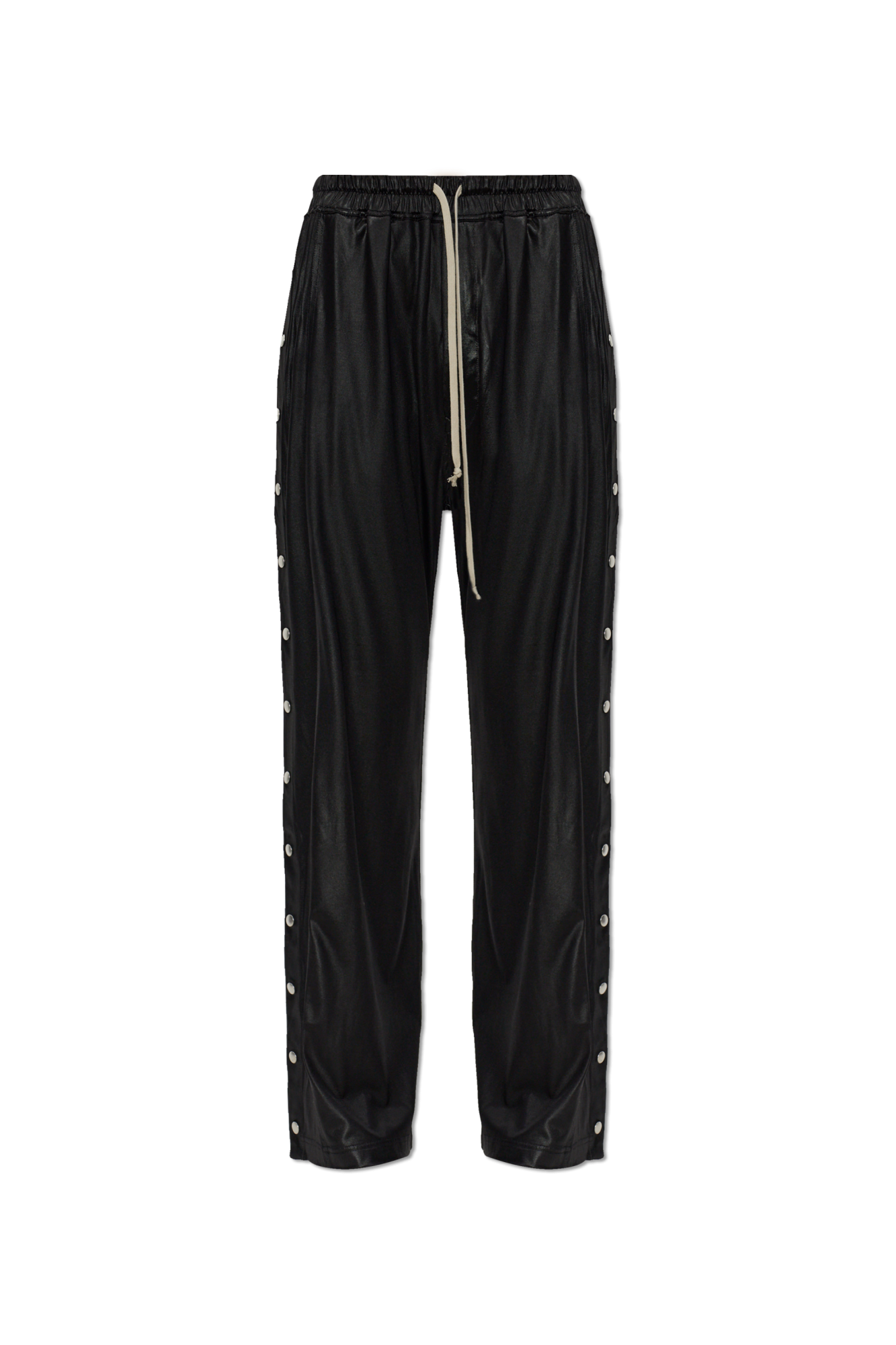 Rick Owens DRKSHDW Satynowe Spodnie Z Szerokimi Nogawkami, Kobiety, Czarny