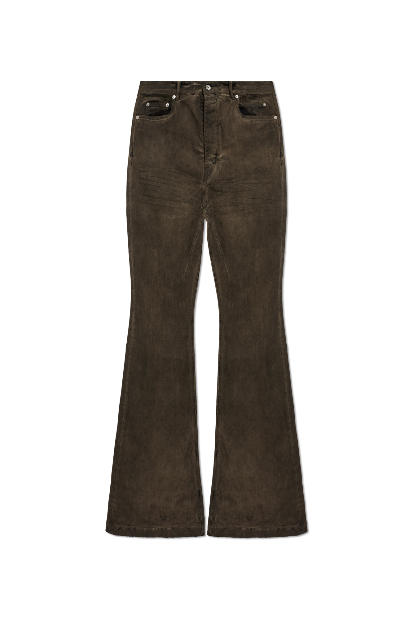 Rick Owens DRKSHDW Jeansy Z Efektem Vintage, Mężczyźni, Brązowy
