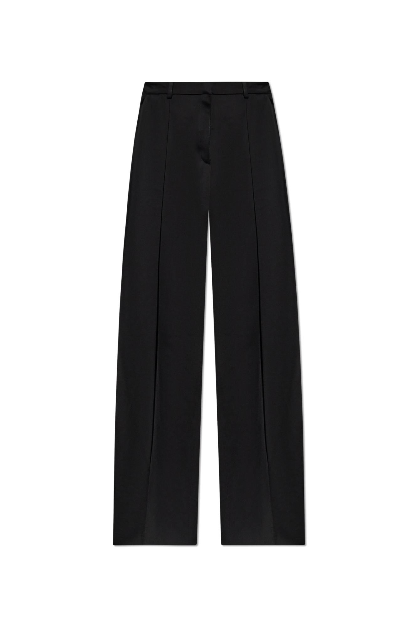 Balmain Spodnie Z Przeszyciem Na Nogawkach, Kobiety, Czarny