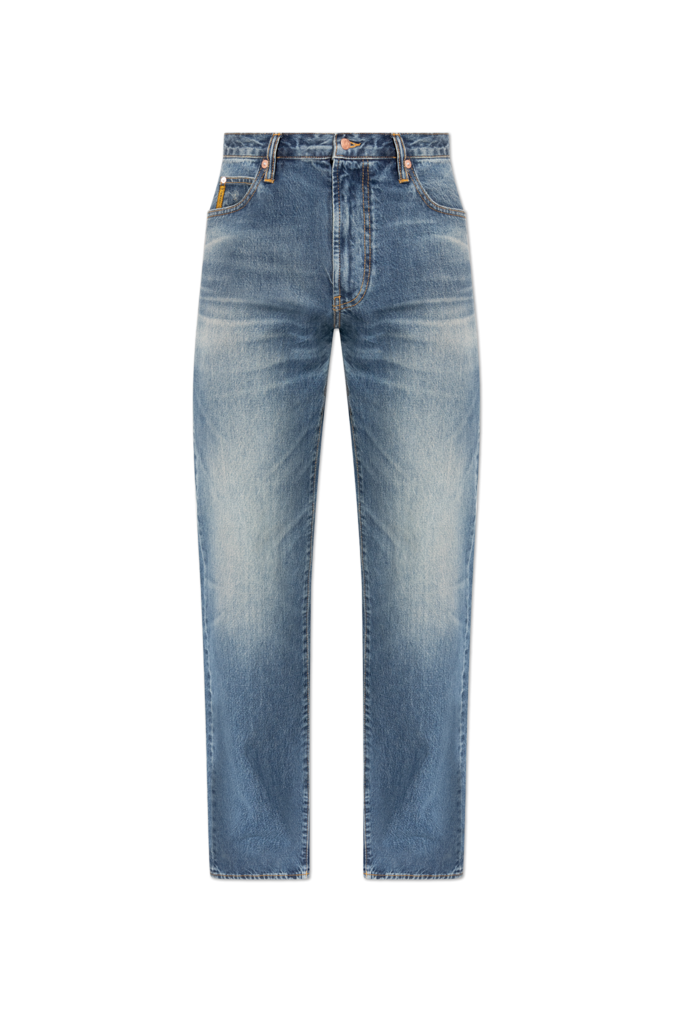 Emporio Armani Jeansy Z Nogawkami O Prostym Kroju, Mężczyźni, Niebieski