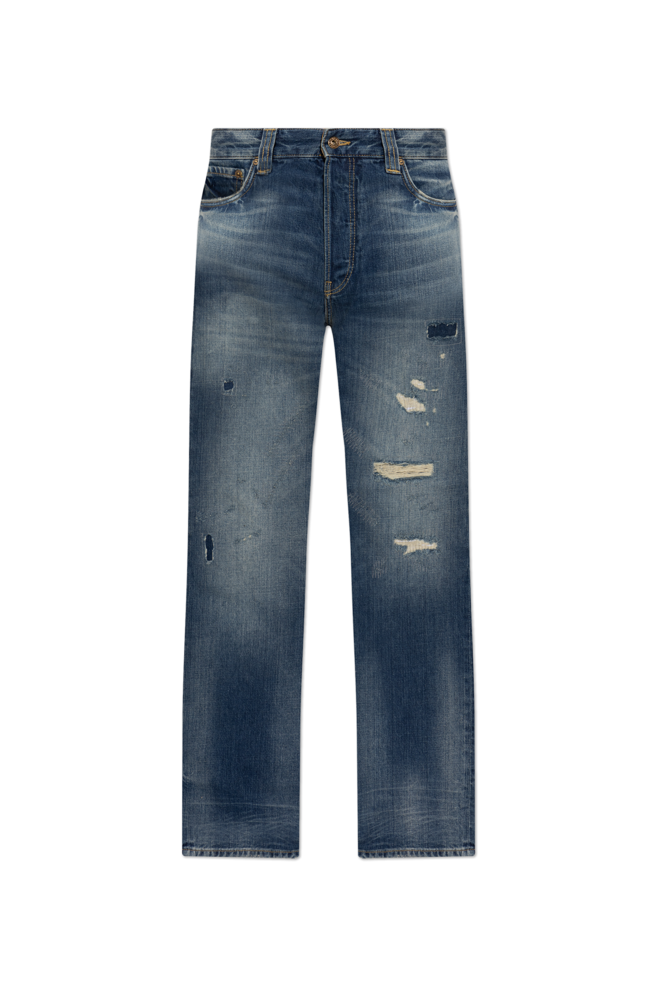 Emporio Armani Jeansy Z Efektem ‘vintage’, Mężczyźni, Granatowy