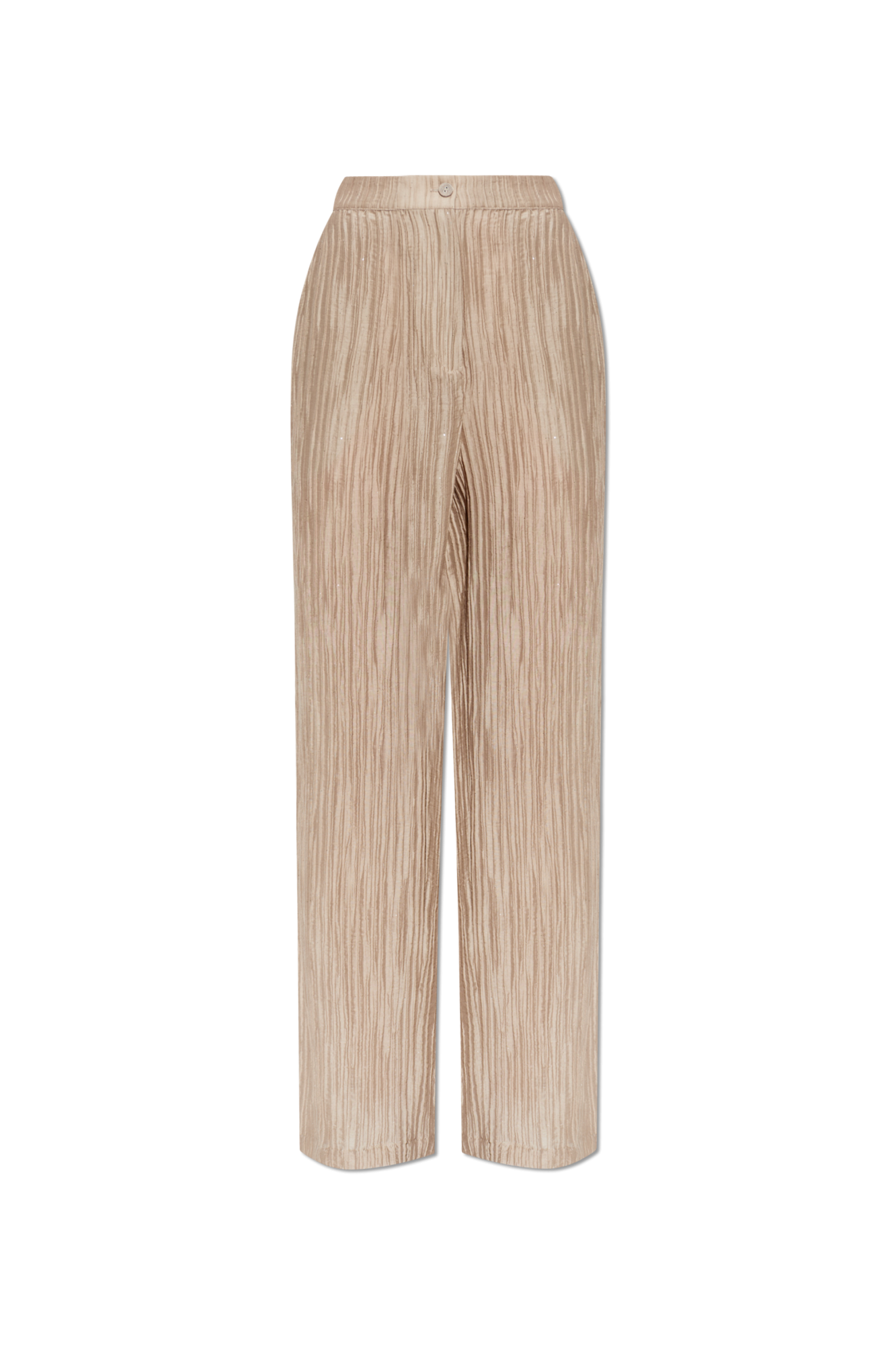 Emporio Armani Plisowane Spodnie, Kobiety, Beżowy