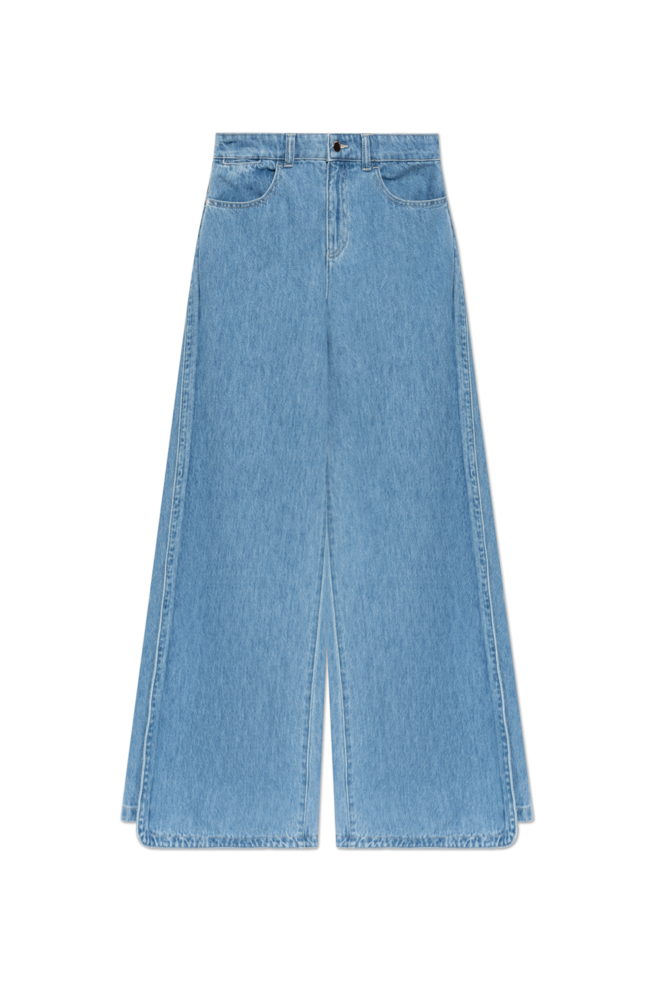 Emporio Armani Jeansy Z Szerokimi Nogawkami, Kobiety, Niebieski