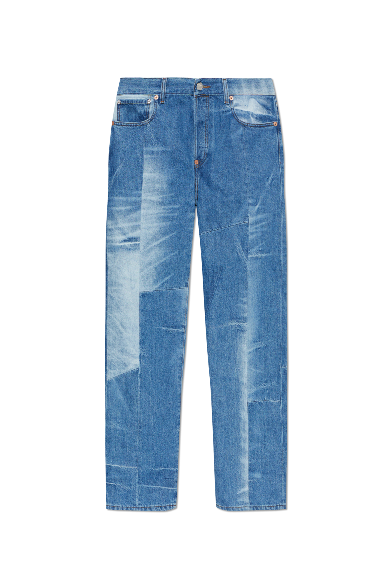 Kenzo Jeansy Z Efektem `vintage`, Mężczyźni, Niebieski