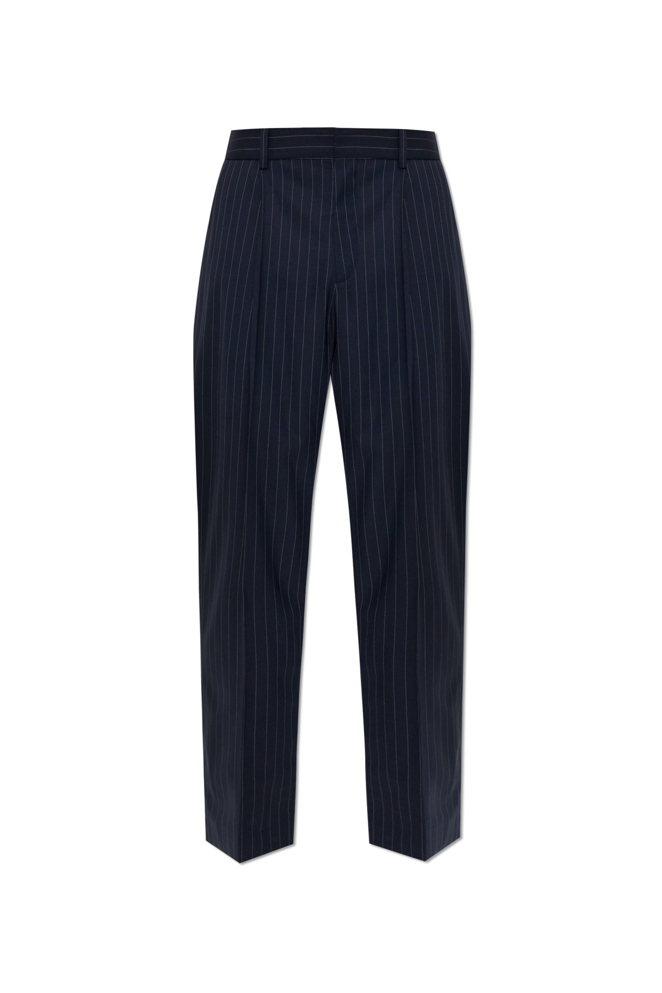 Balmain Spodnie Ze Wzorem W Prążki, Mężczyźni, Granatowy