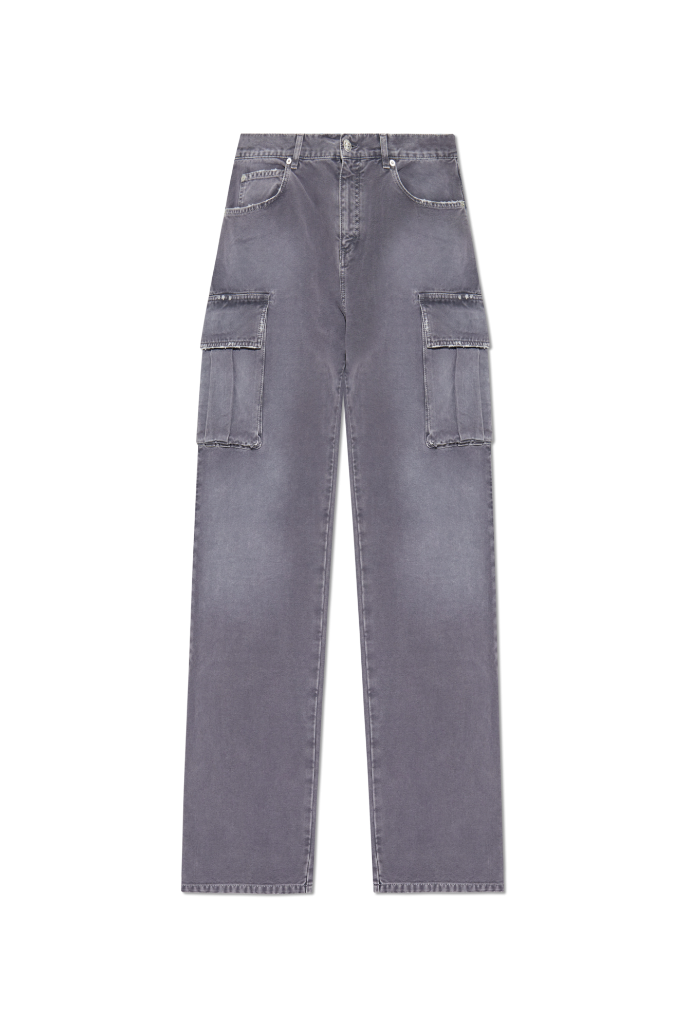 Balmain Spodnie Z Kieszeniami, Mężczyźni, Szary