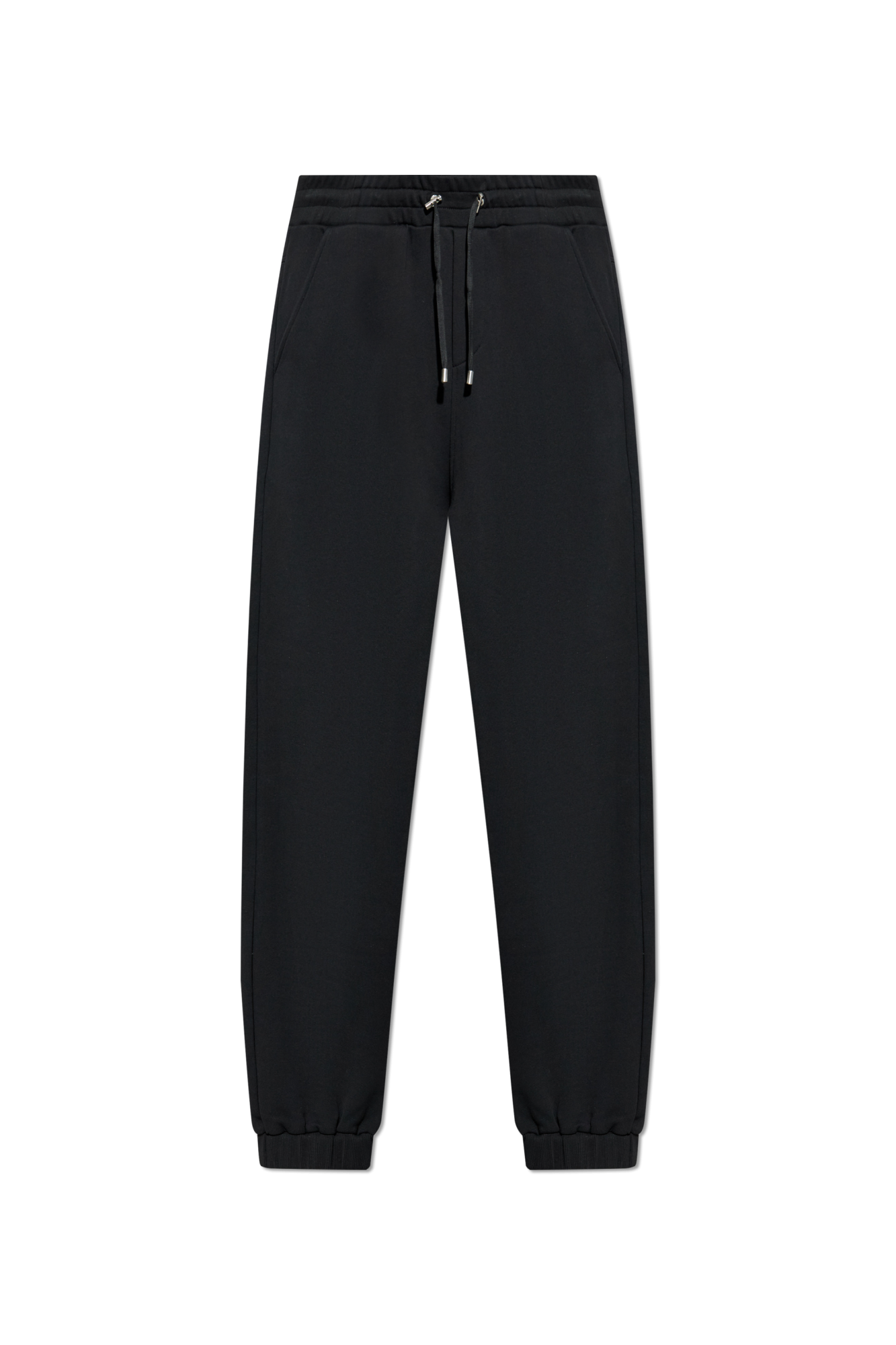 Balmain Spodnie Dresowe Z Nadrukowanym Logo, Mężczyźni, Czarny